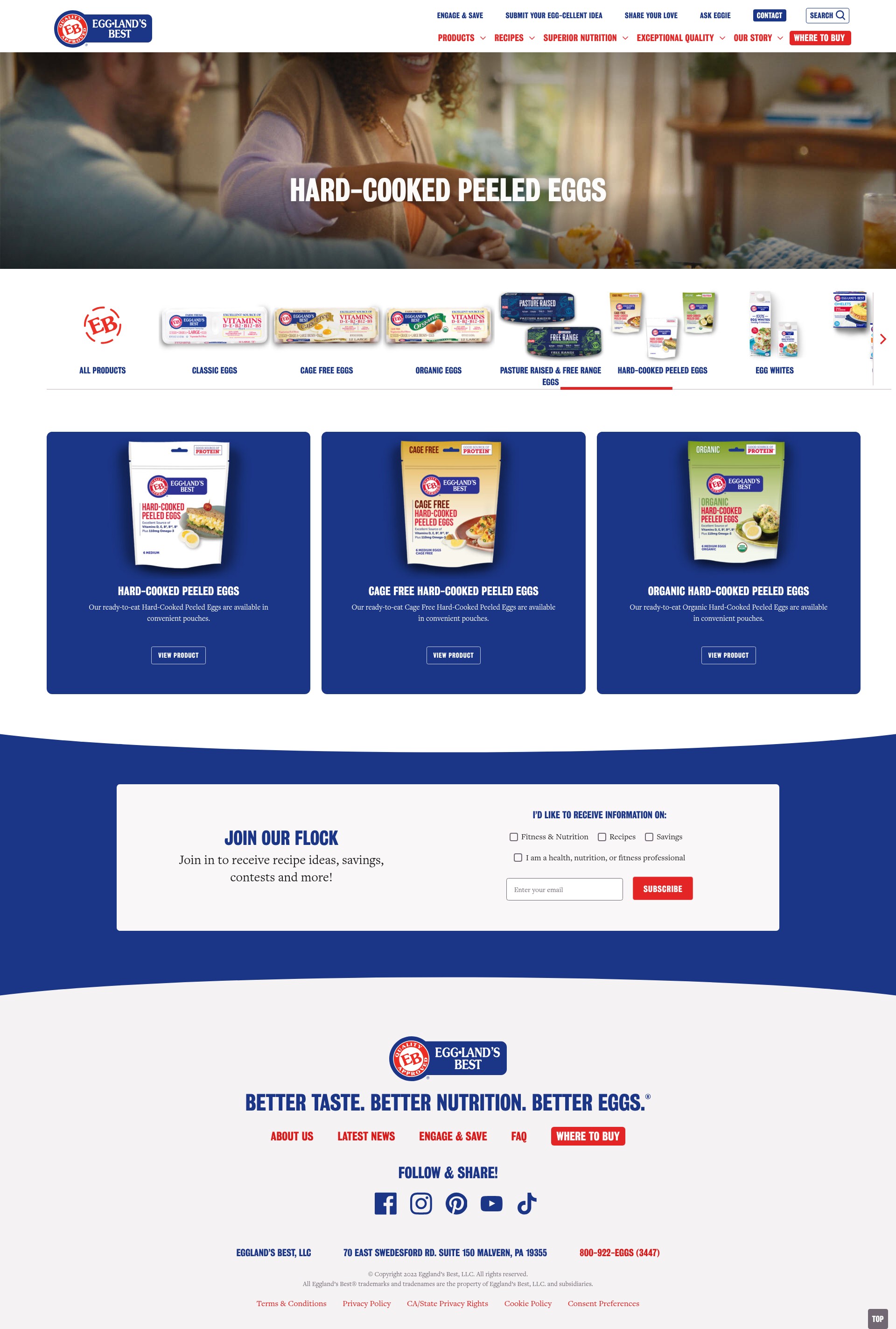 Screenshot of egglandsbest.com