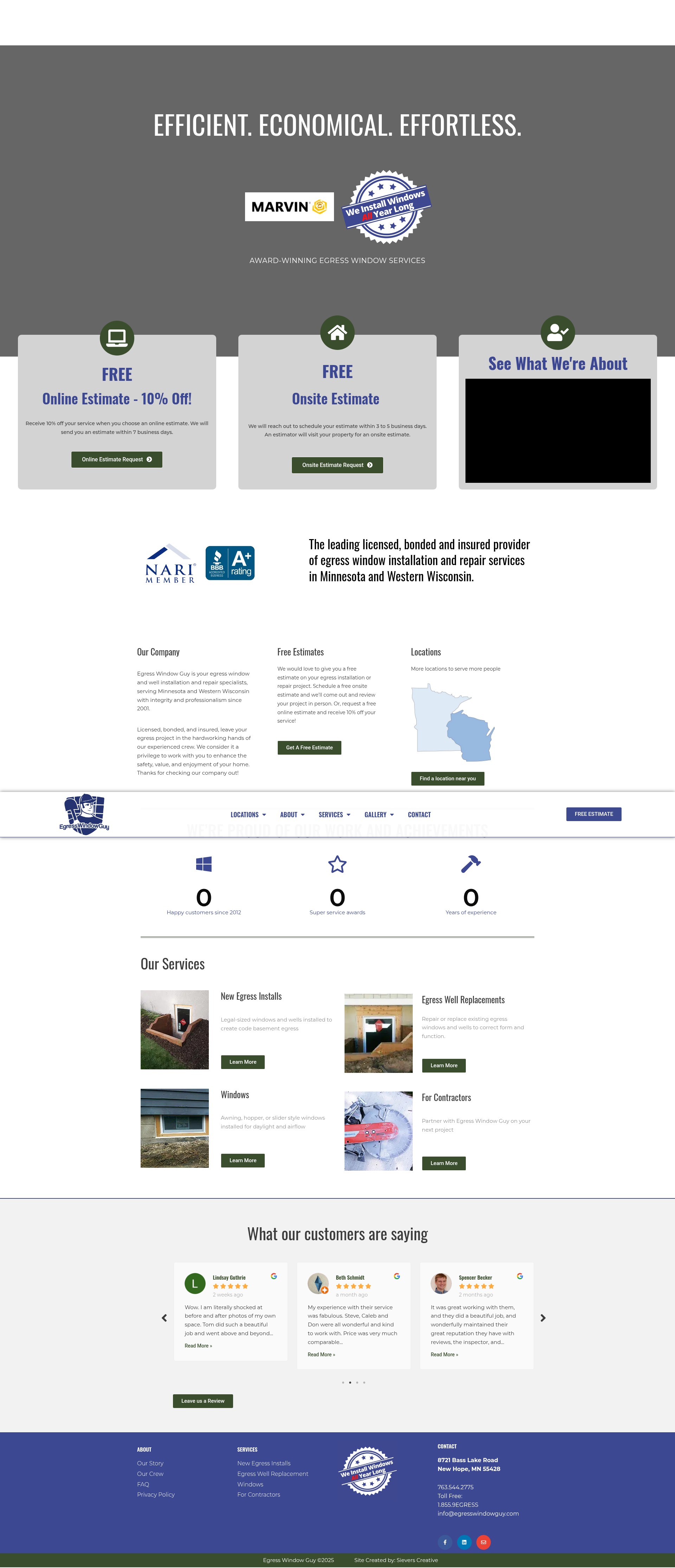 Screenshot of egresswindowguy.com
