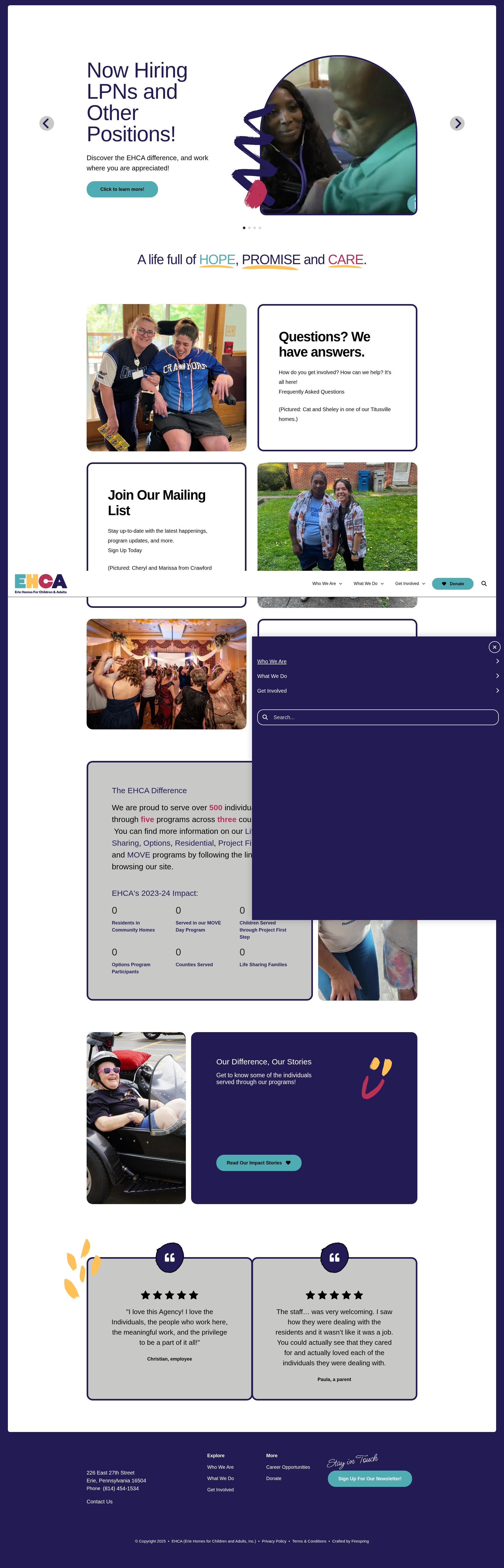 Screenshot of ehca.org