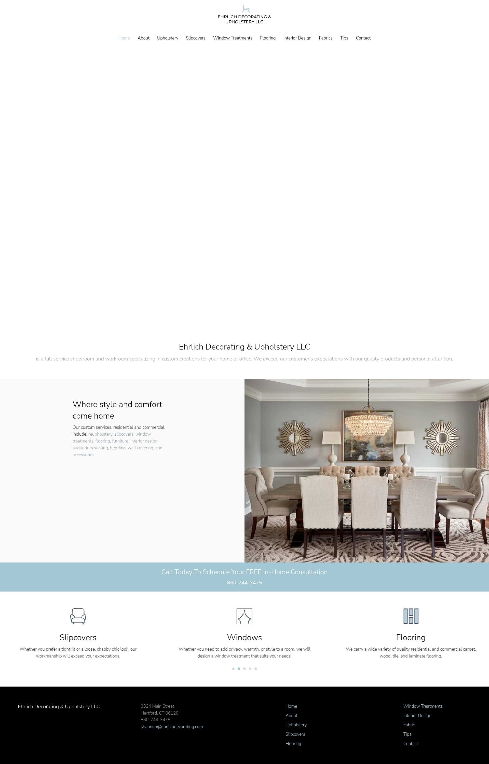 Screenshot of ehrlichdecorating.com