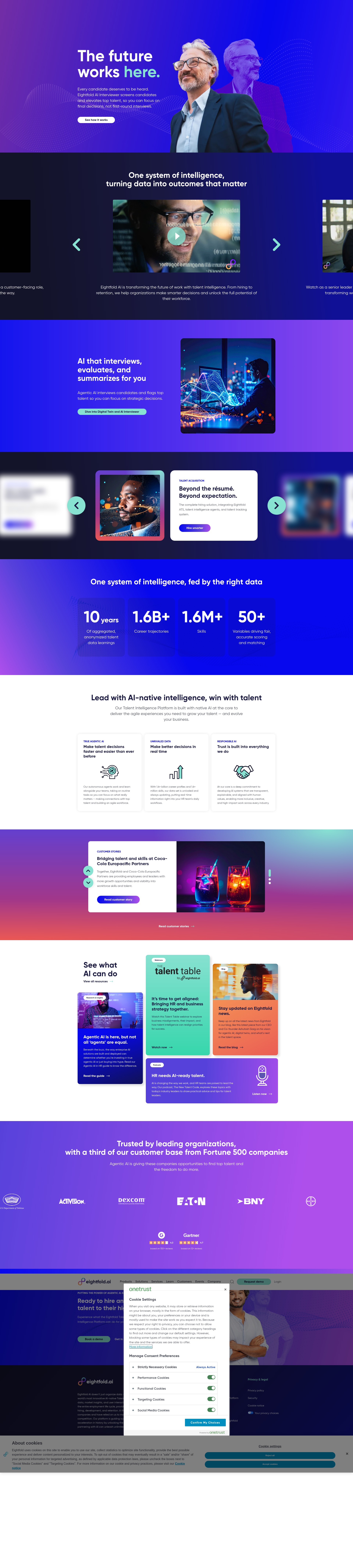 Screenshot of eightfold.ai