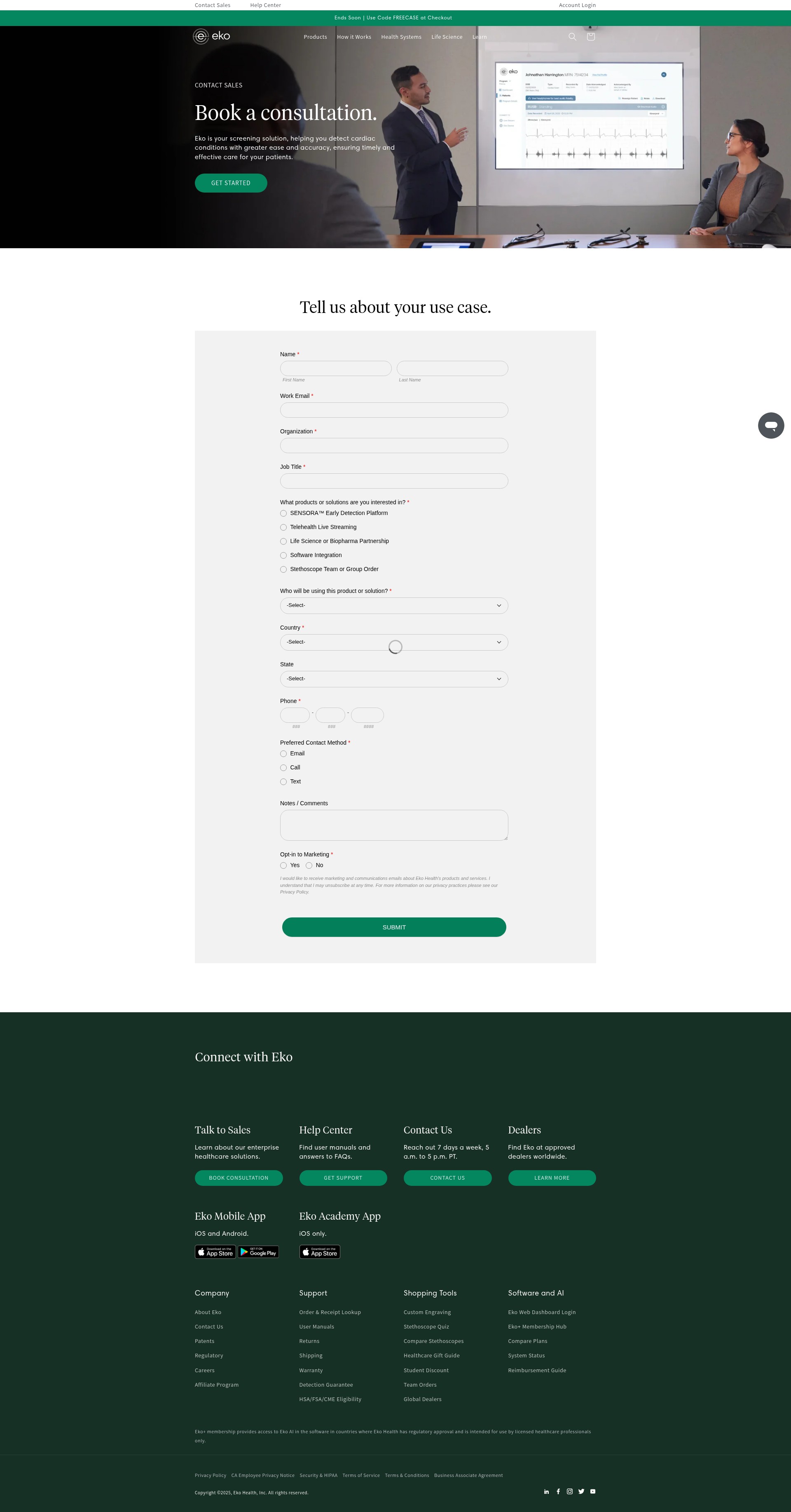 Screenshot of ekohealth.com