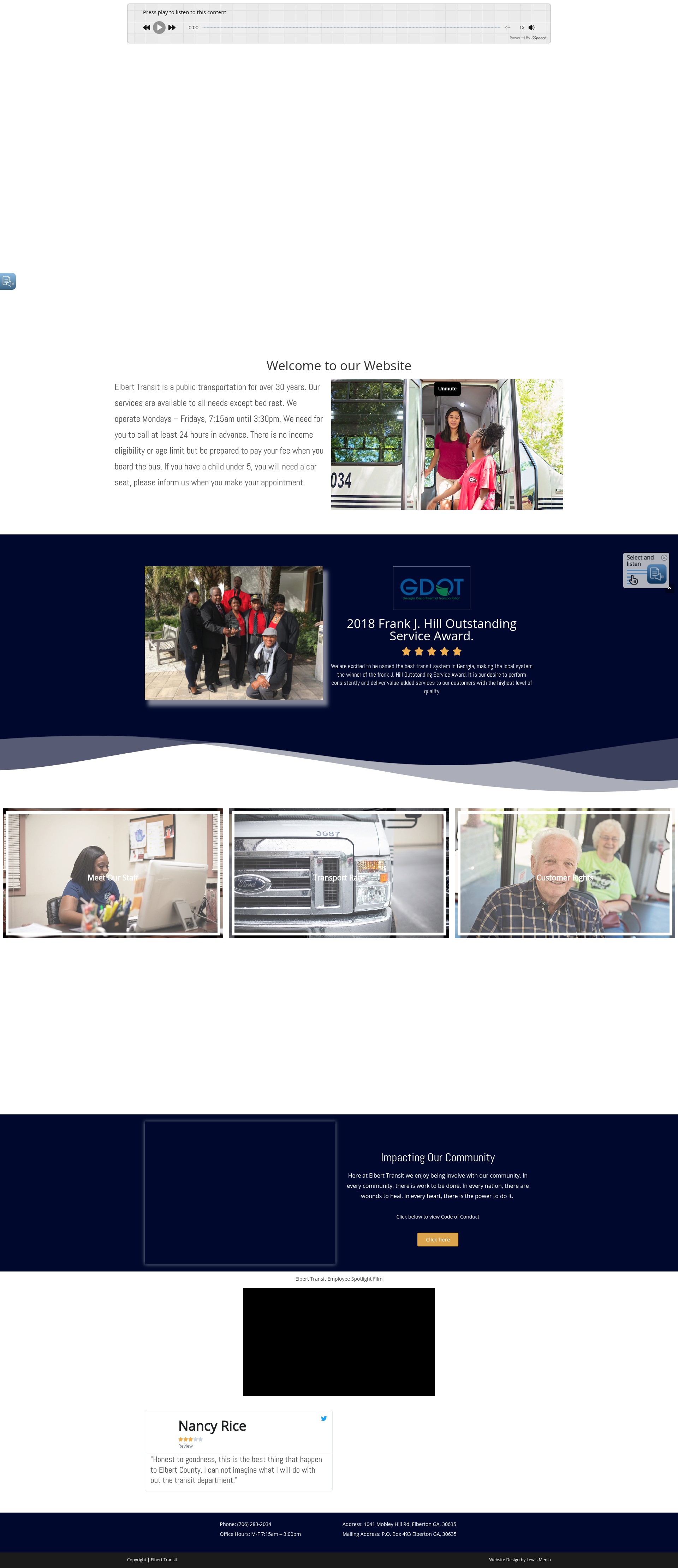 Screenshot of elberttransit.com