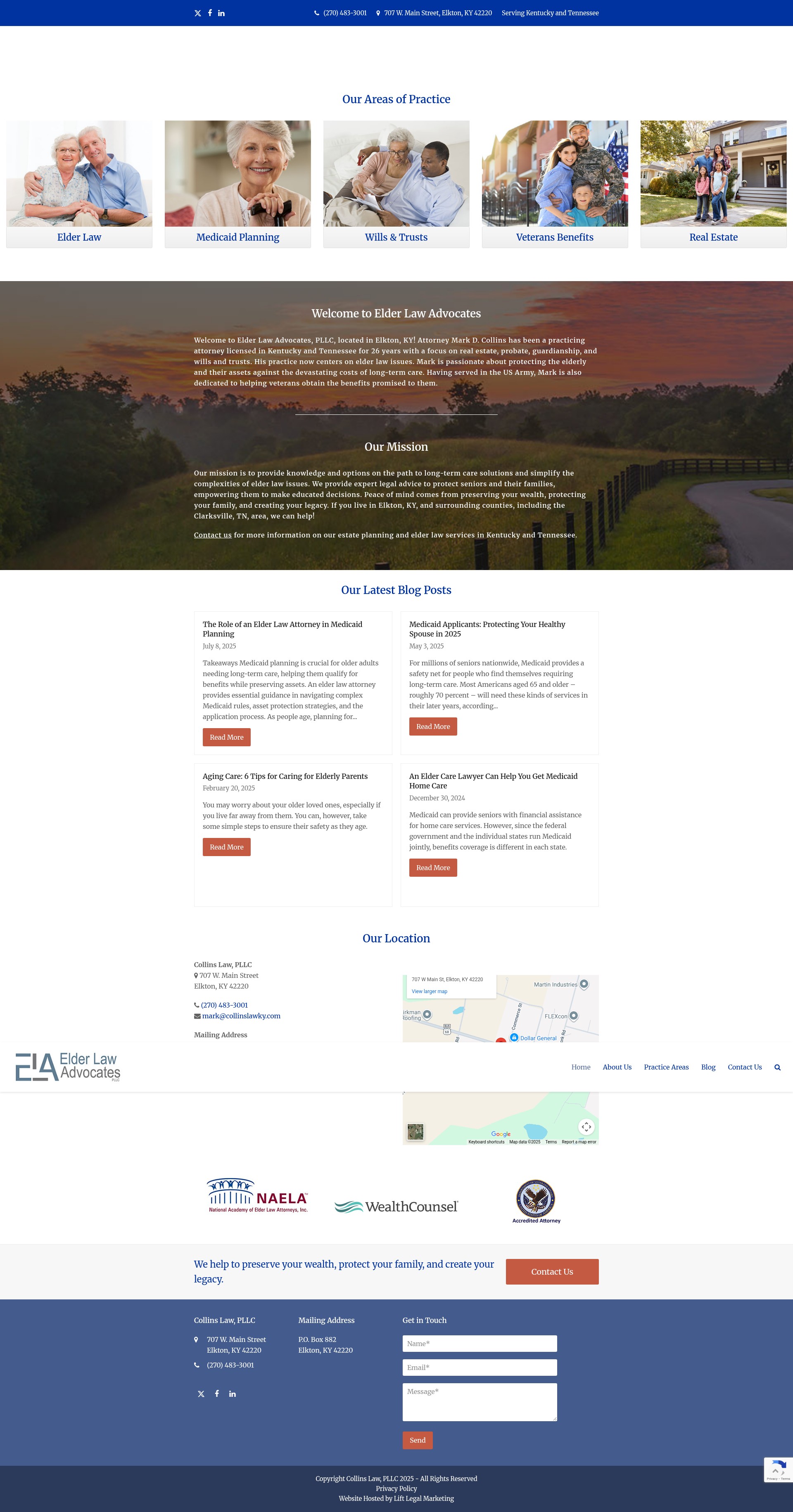 Screenshot of elderlawadvocates.net