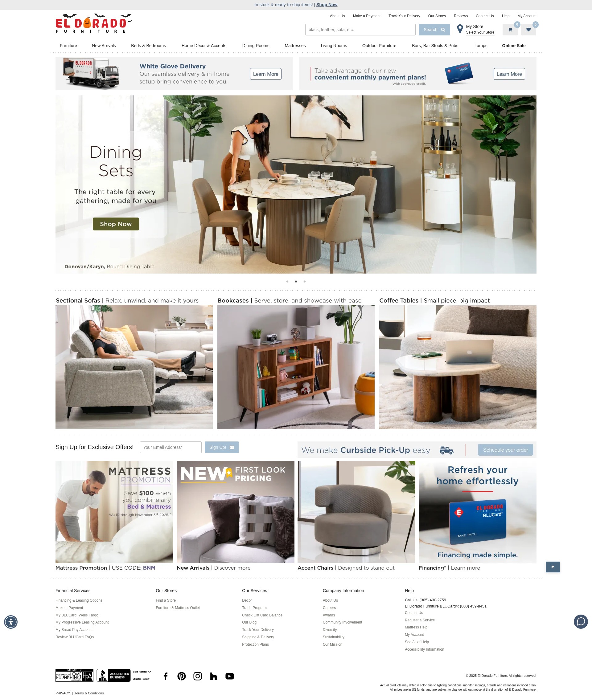 Screenshot of eldoradofurniture.com