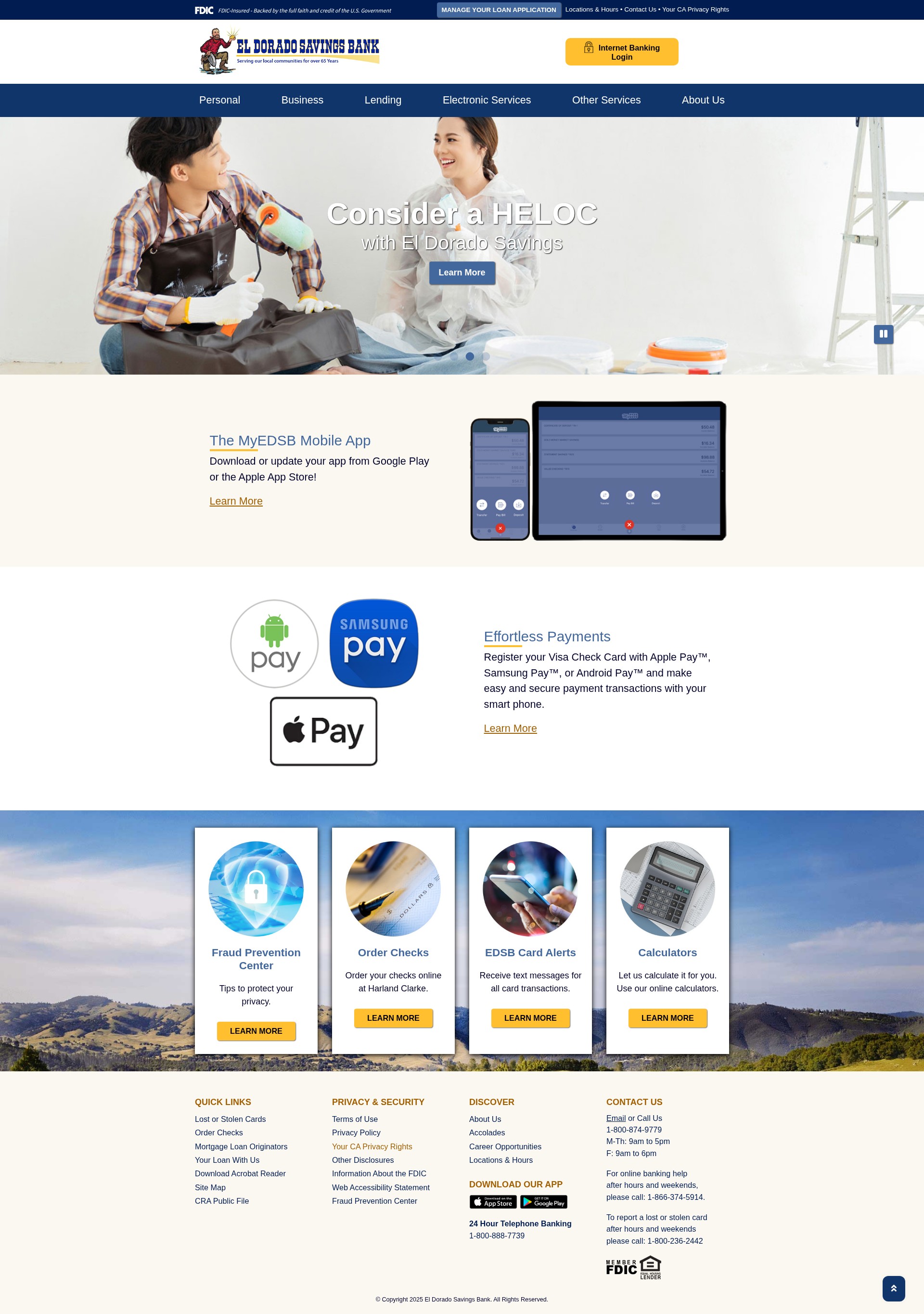 Screenshot of eldoradosavingsbank.com