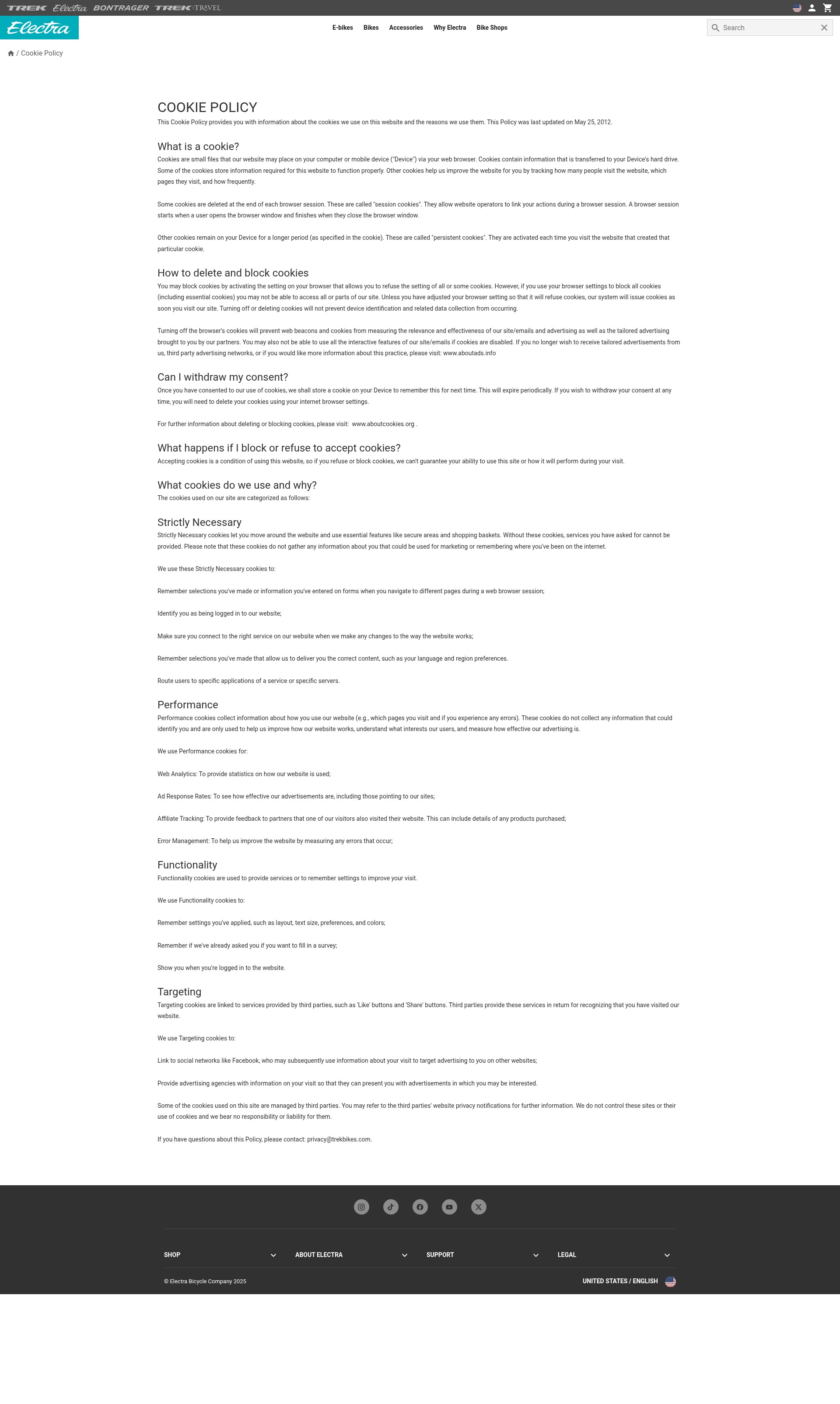 Screenshot of electrabike.com