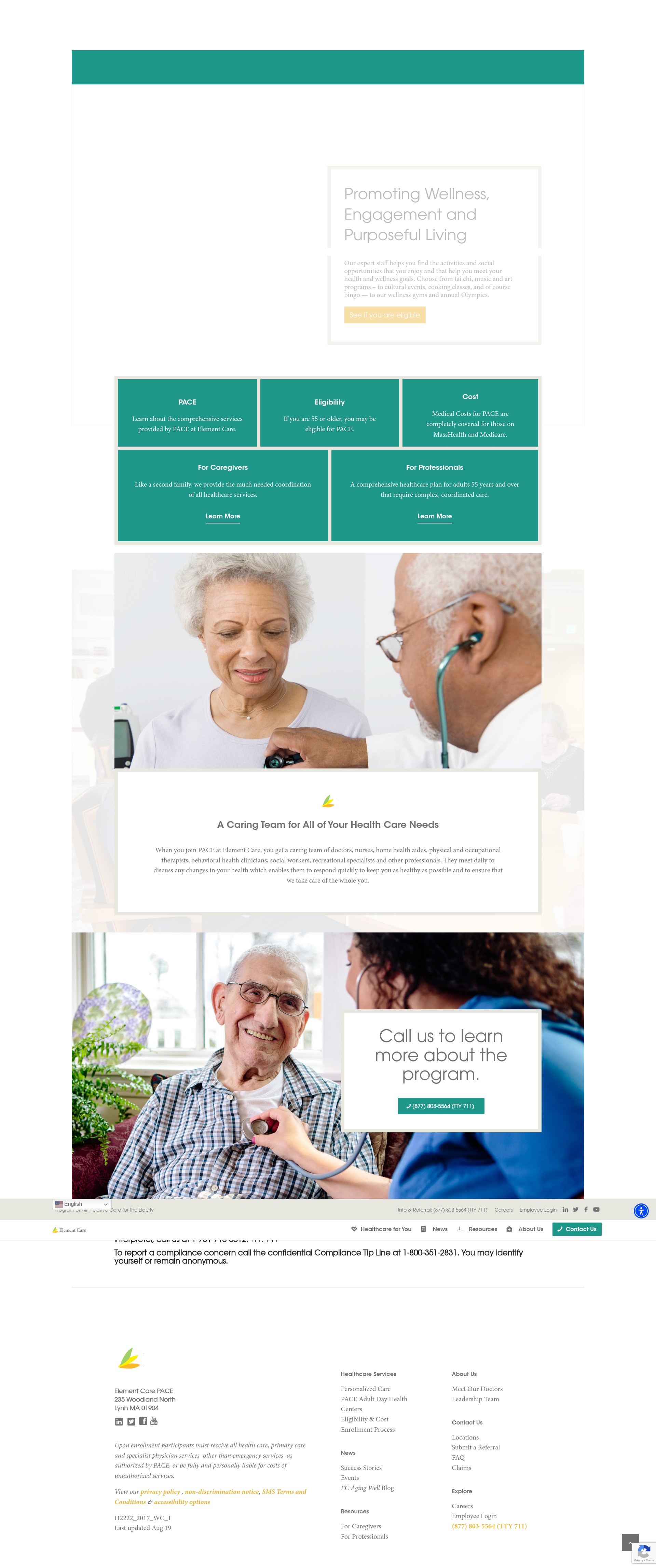 Screenshot of elementcare.org