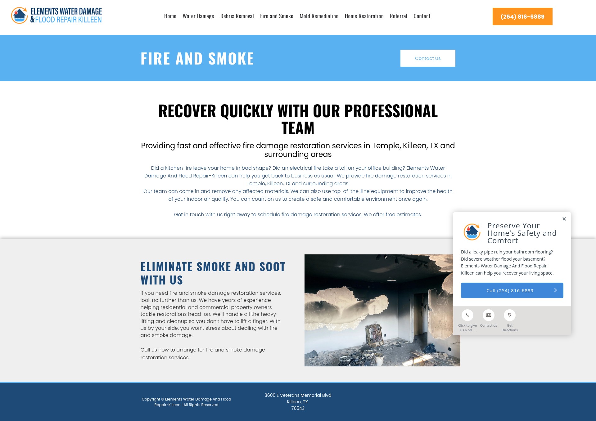 Screenshot of elementskilleen.com