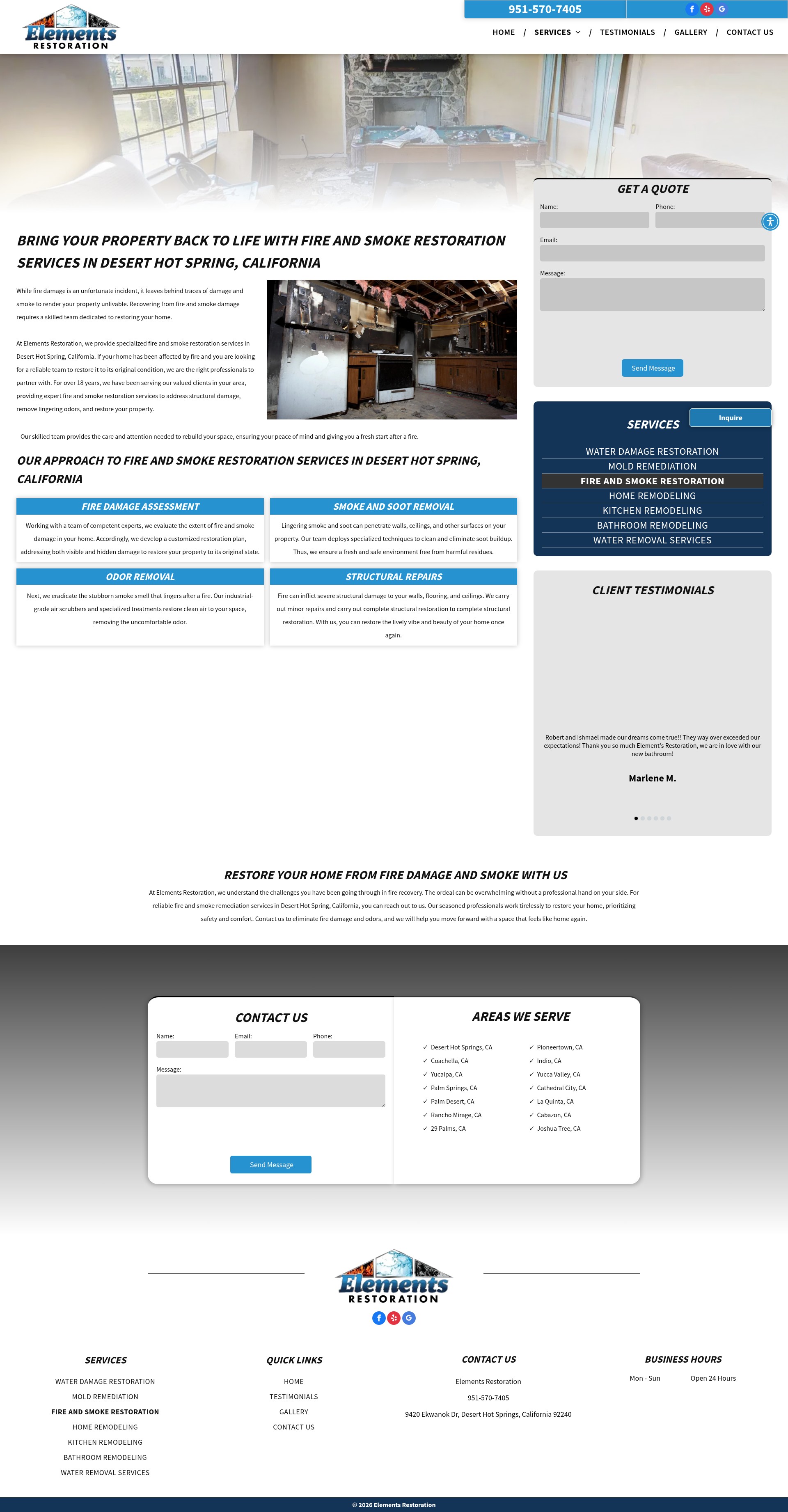 Screenshot of elementsrestorationinc.com