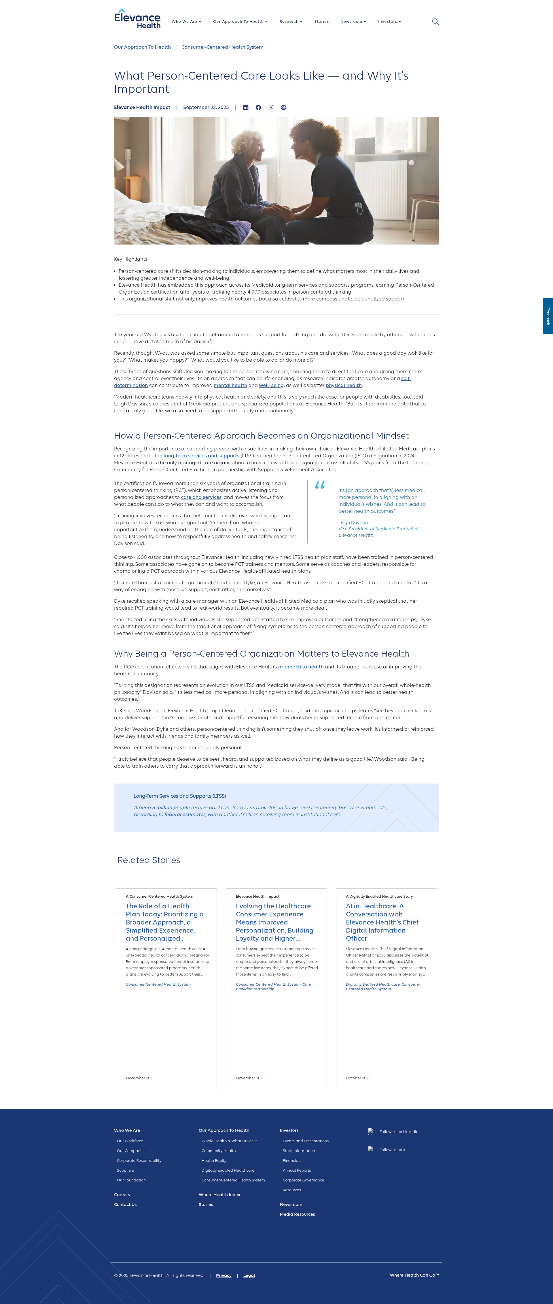 Screenshot of elevancehealth.com