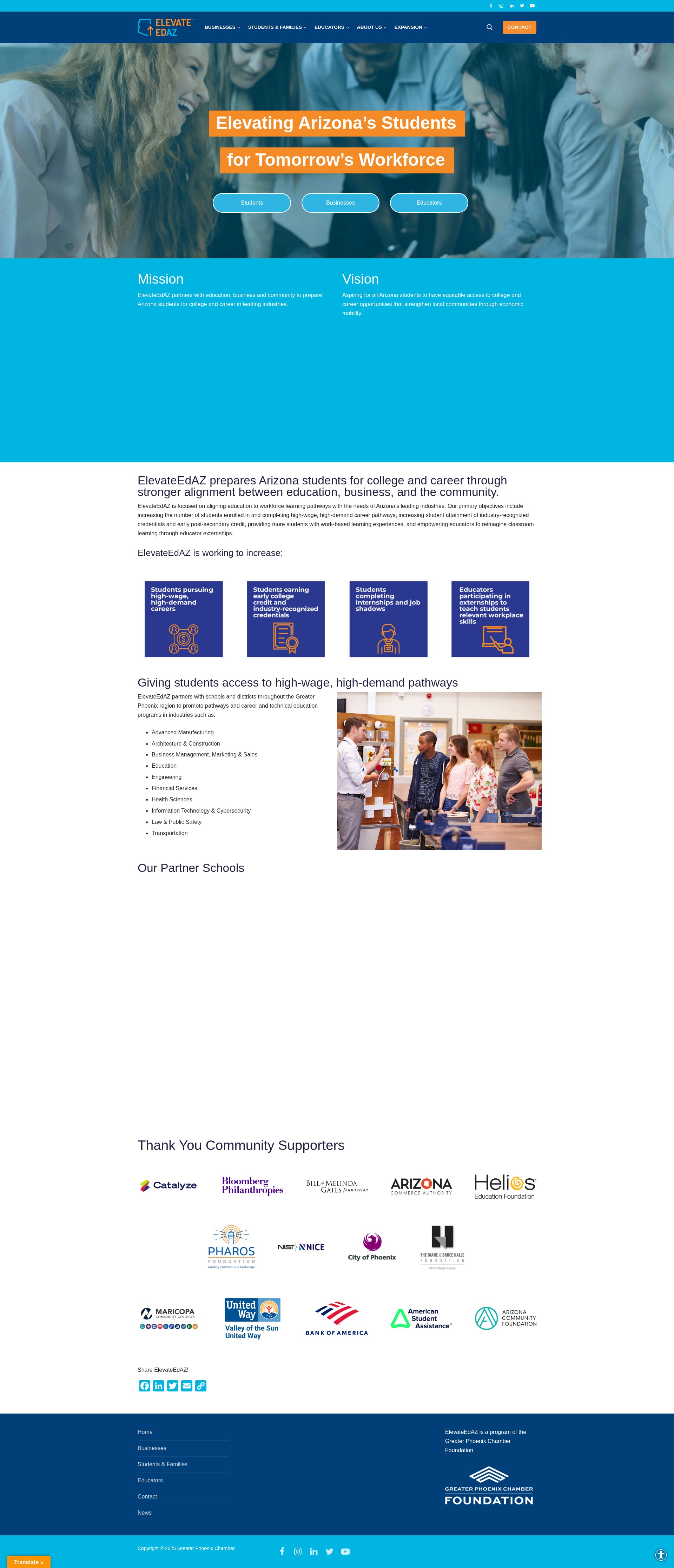 Screenshot of elevateedaz.com