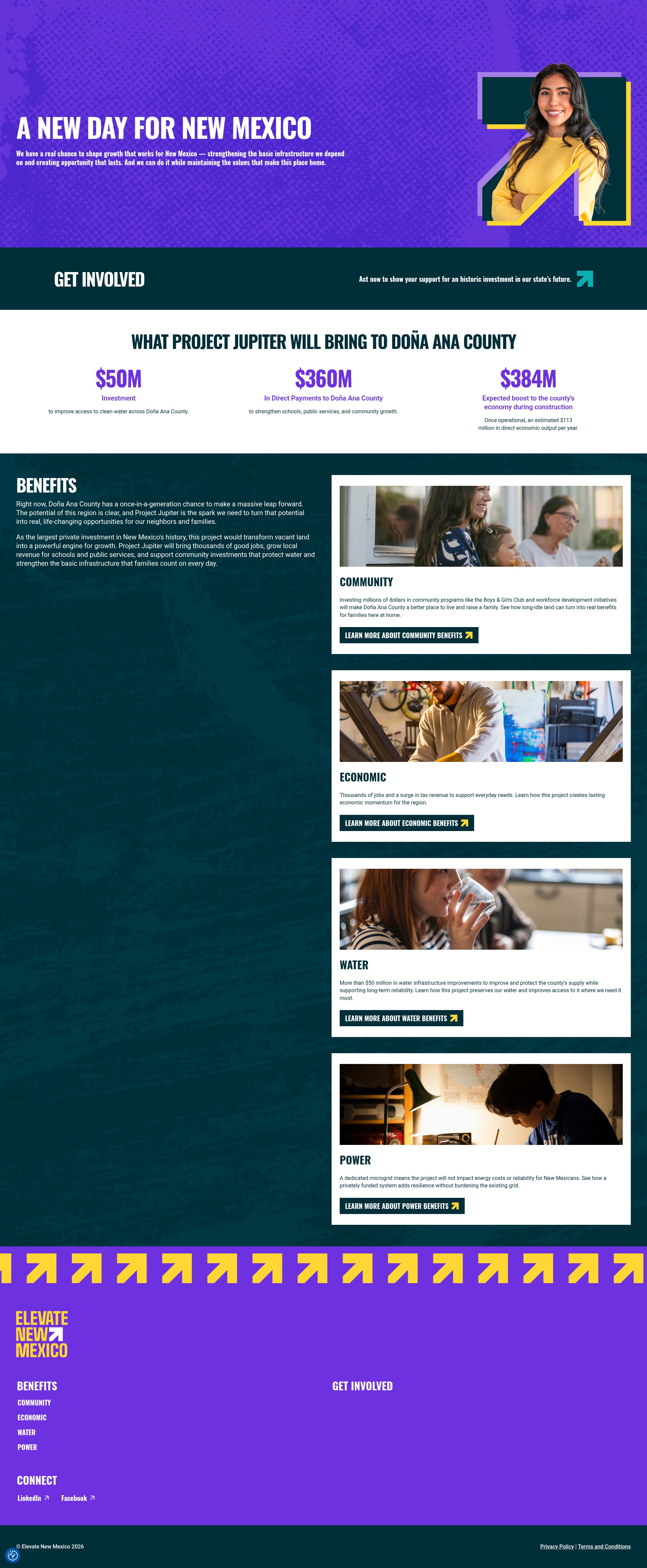 Screenshot of elevatenewmexico.org