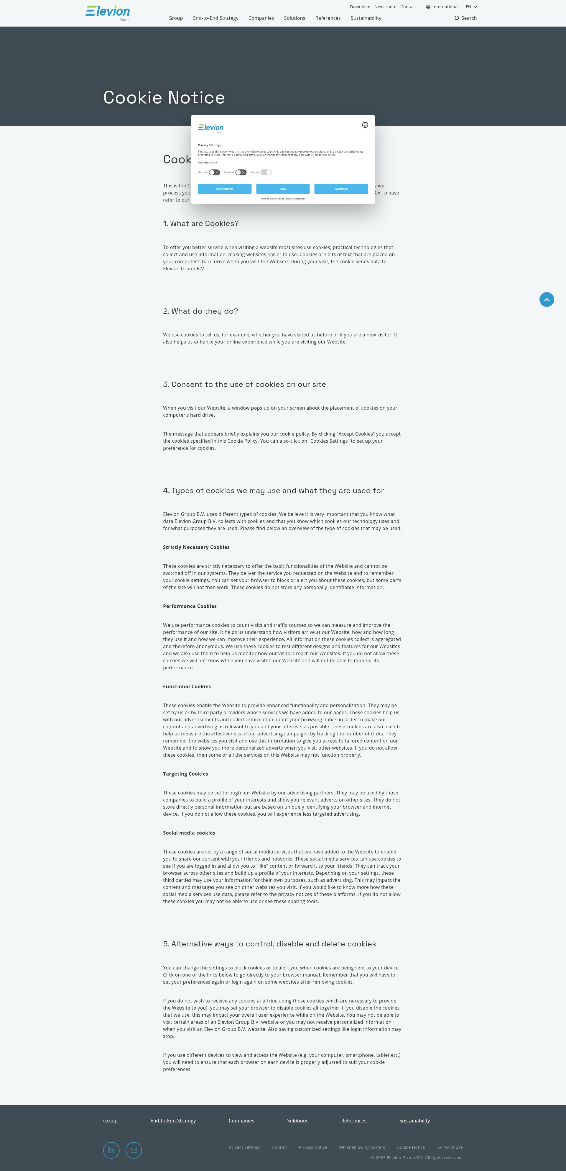 Screenshot of eleviongroup.com