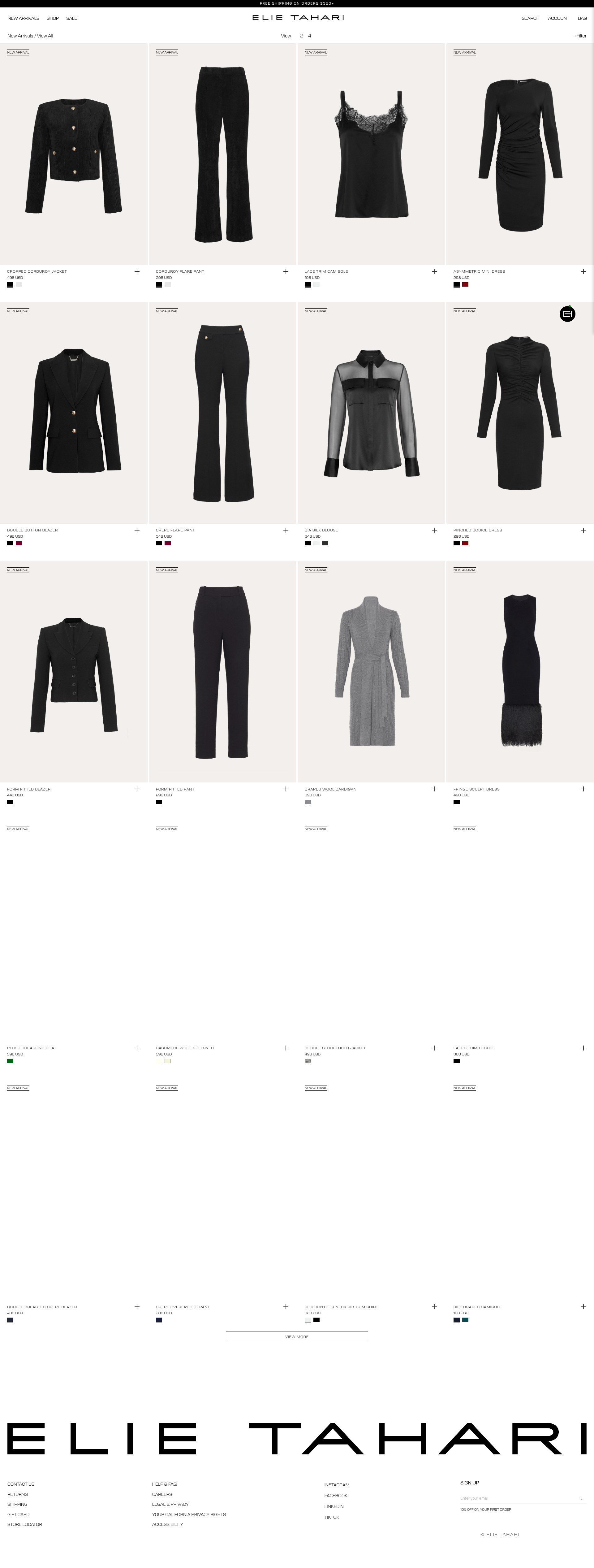 Screenshot of elietahari.com