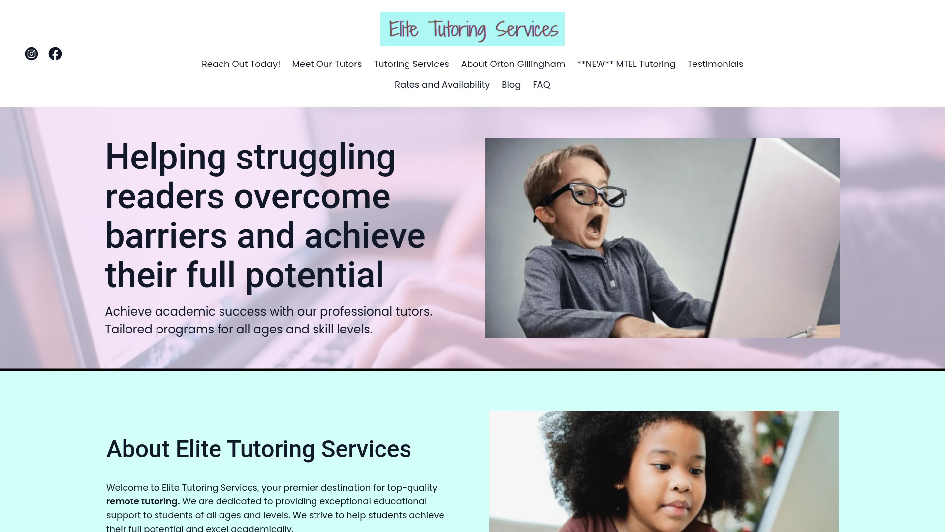 Screenshot of elite-tutoring-services.com