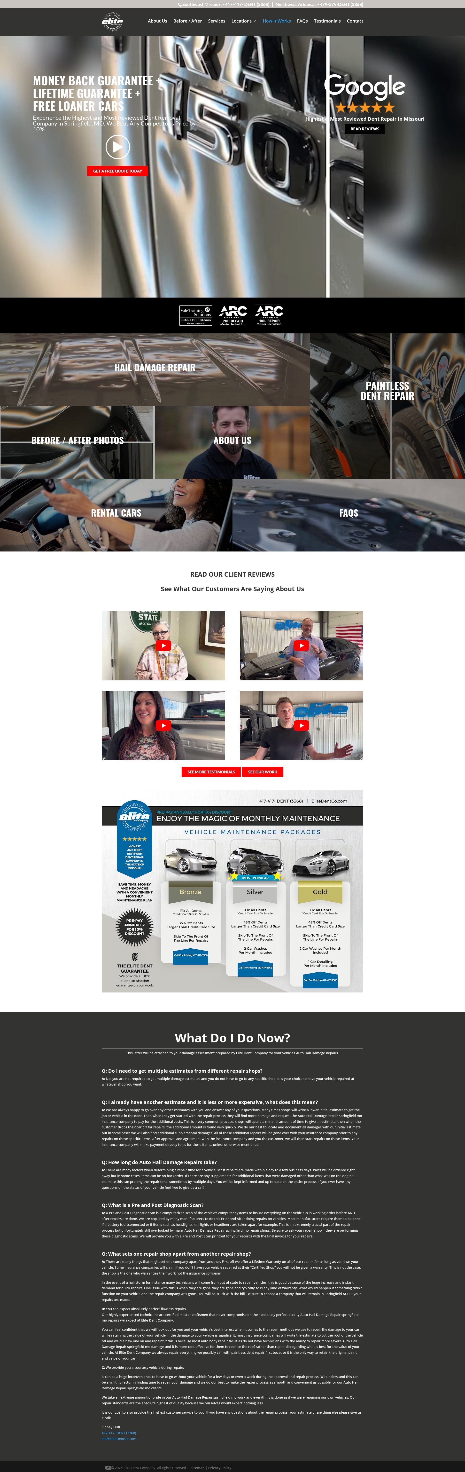 Screenshot of elitedentco.com