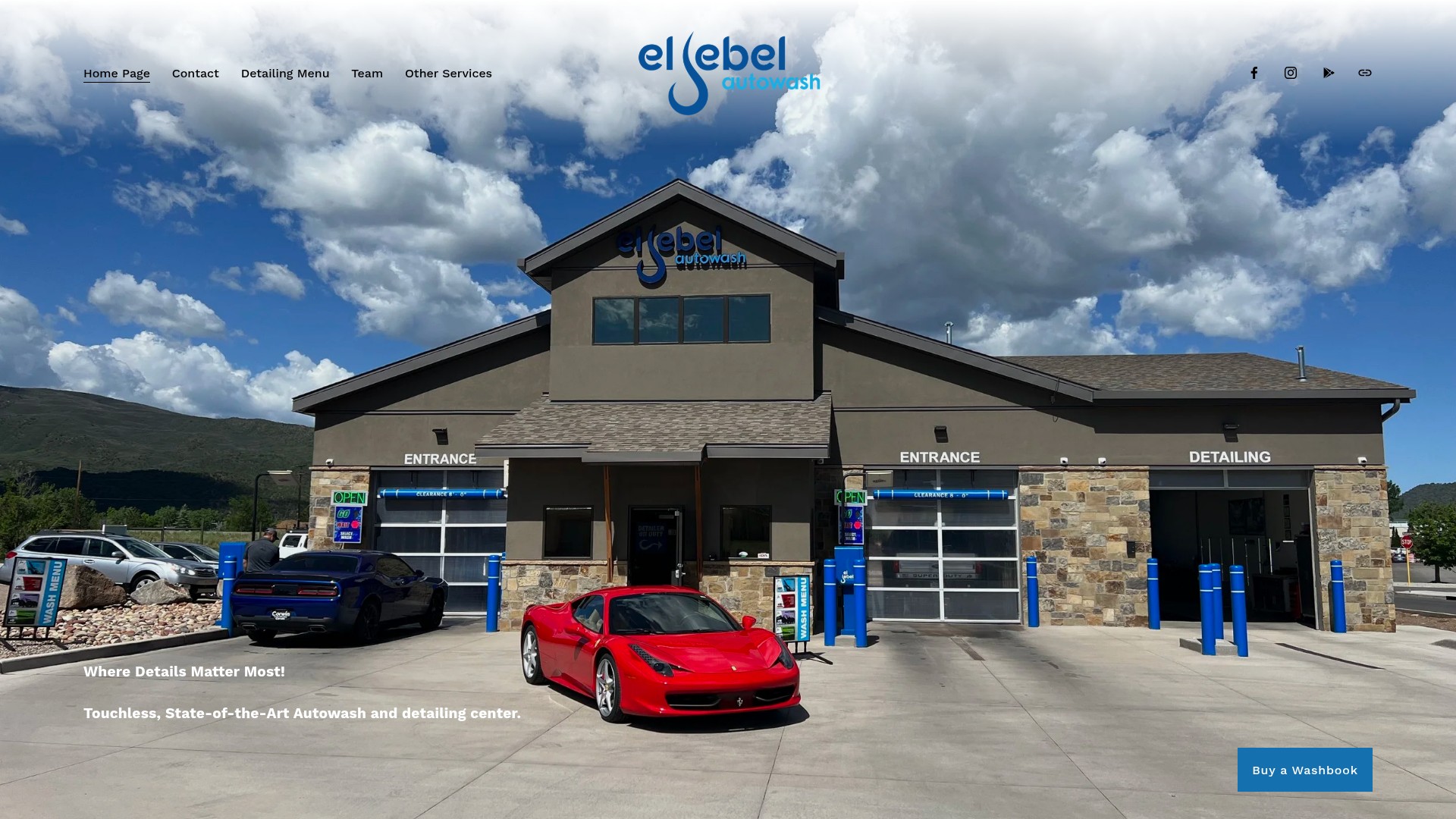 Screenshot of eljebelautowash.com
