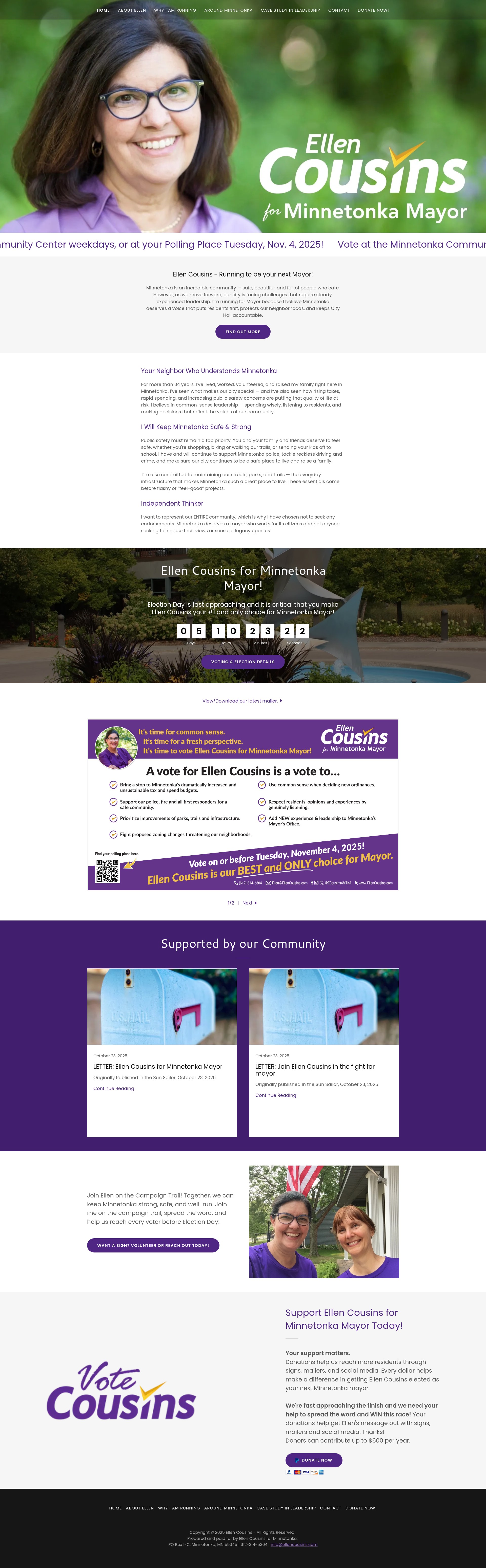 Screenshot of ellencousins.com