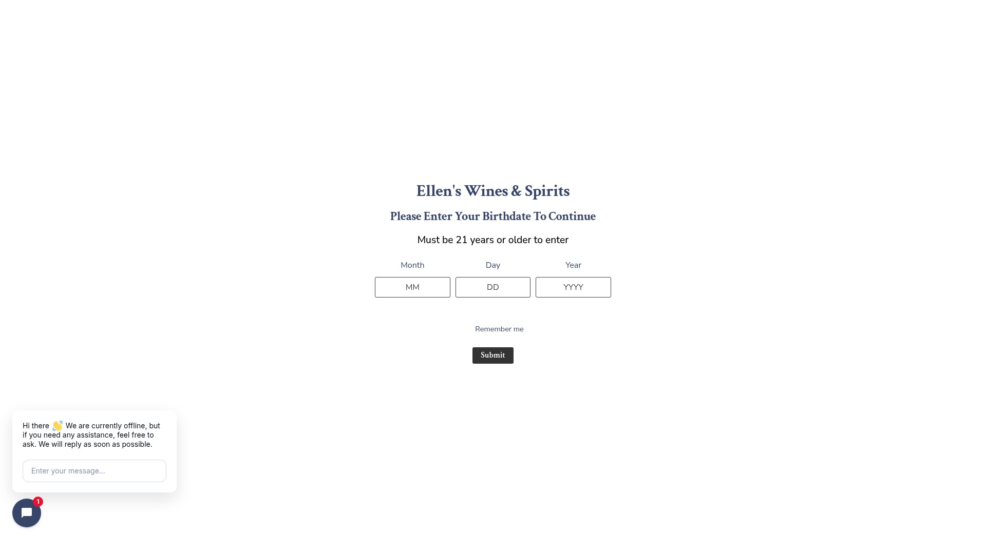 Screenshot of ellenswinesspirits.com