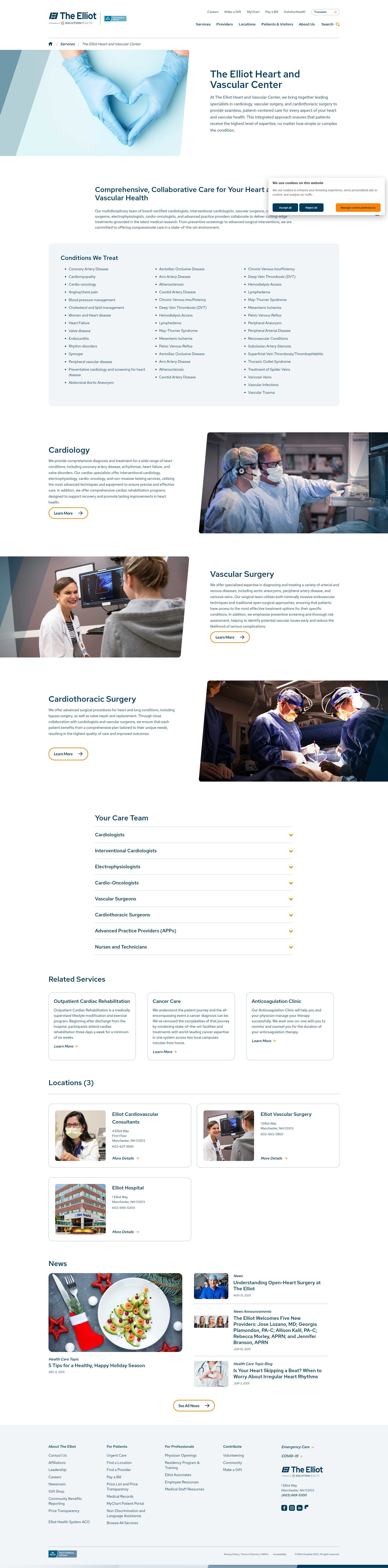 Screenshot of elliothospital.org