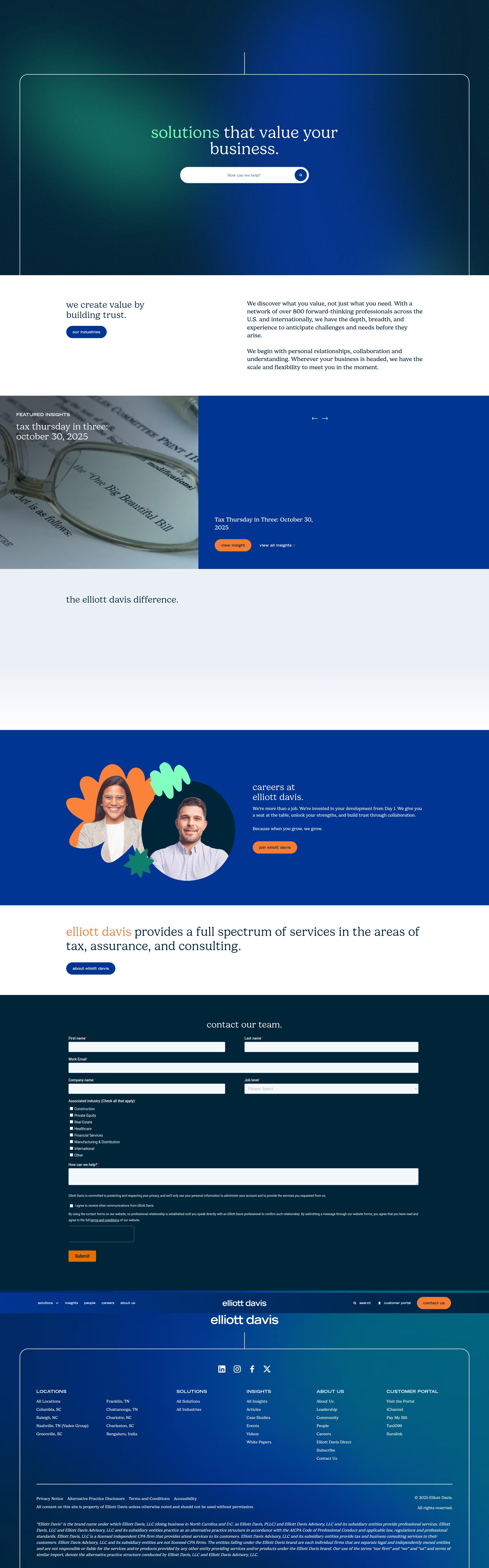 Screenshot of elliottdavis.com