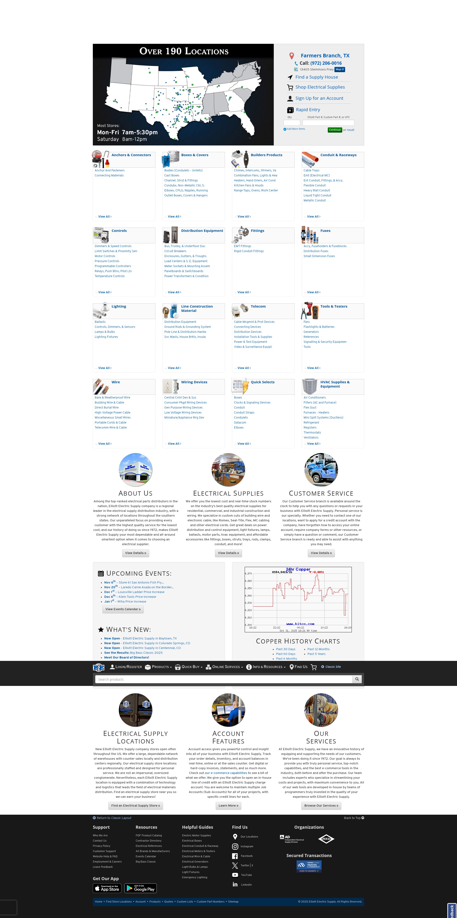 Screenshot of elliottelectric.com