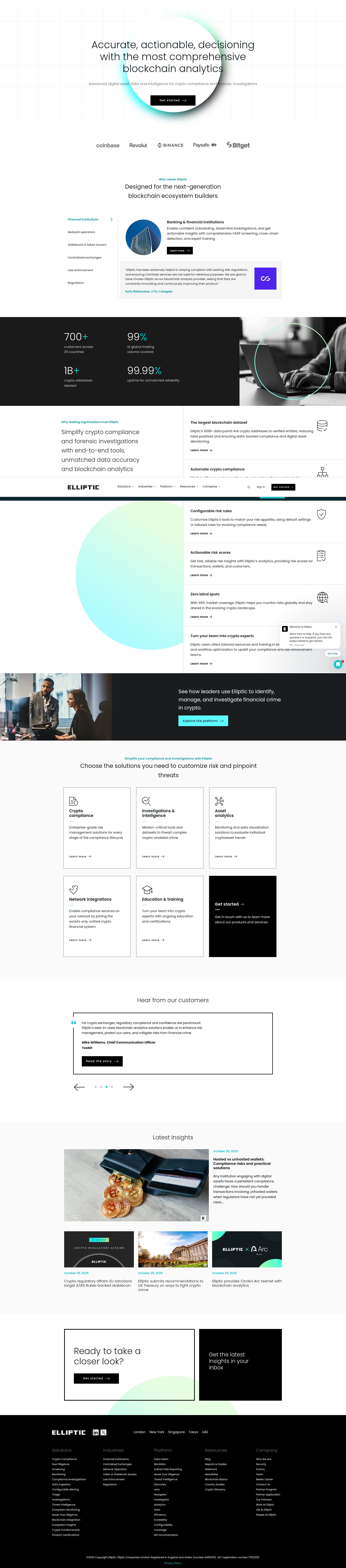 Screenshot of elliptic.co