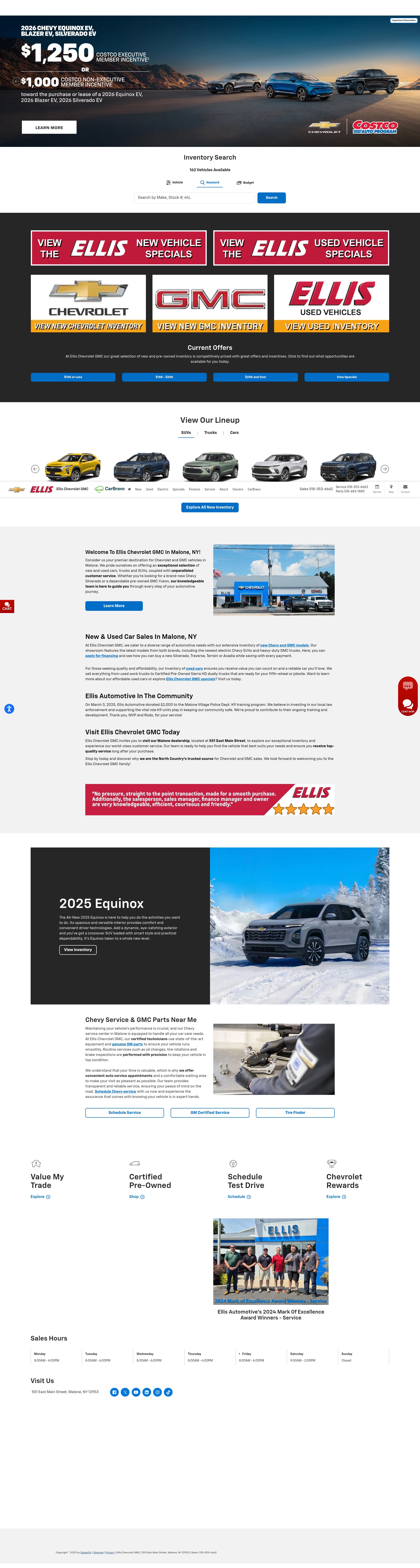 Screenshot of ellischevrolet.com