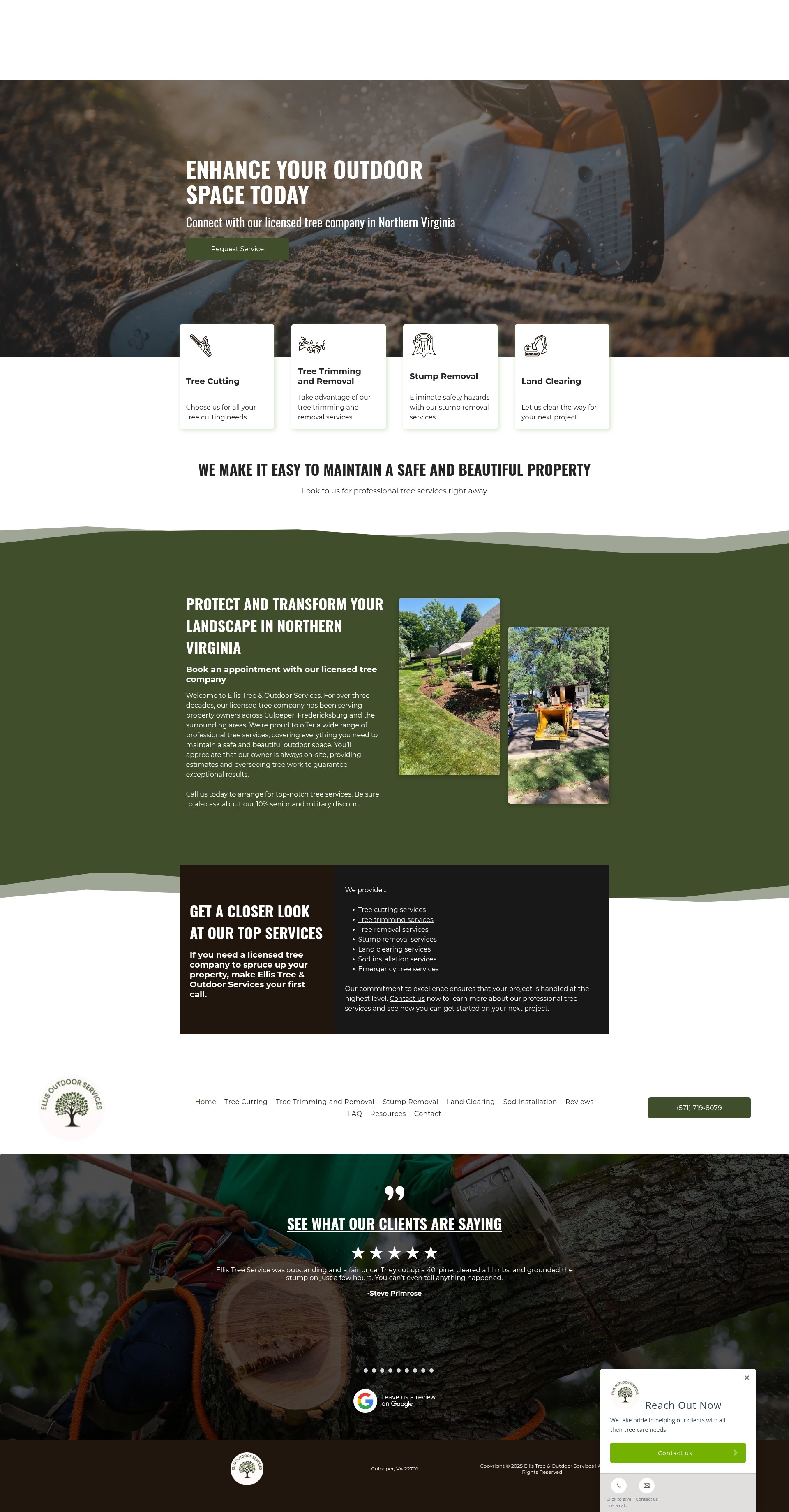 Screenshot of ellisoutdoorservices.com