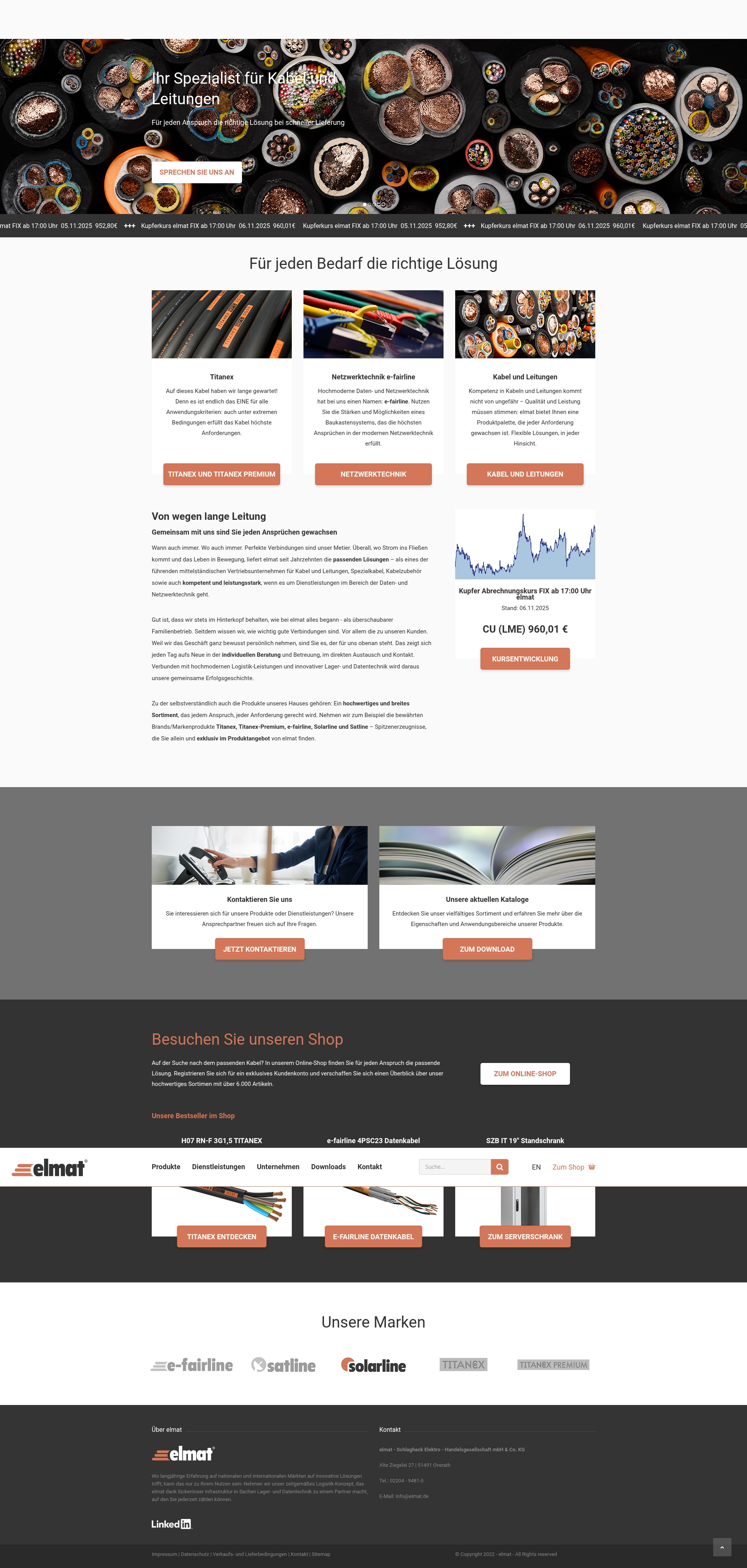 Screenshot of elmat.de