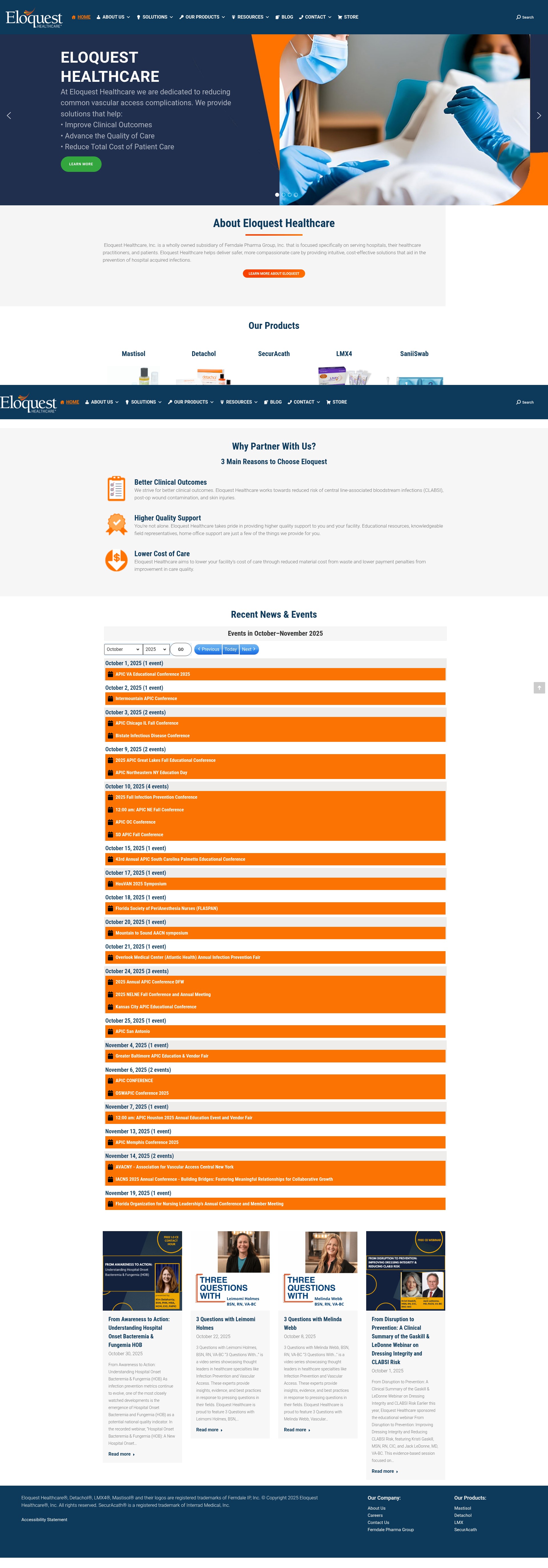 Screenshot of eloquesthealthcare.com