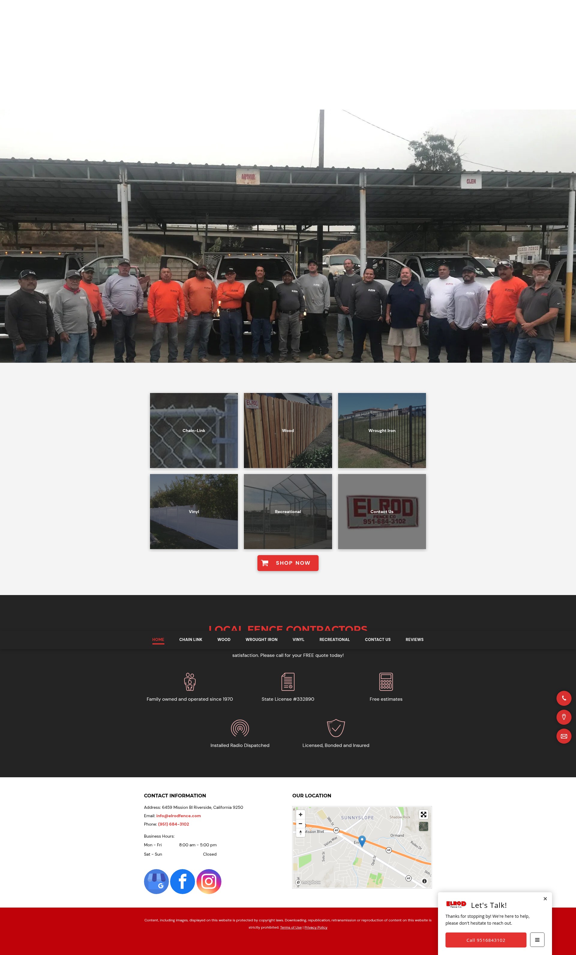Screenshot of elrodfence.com