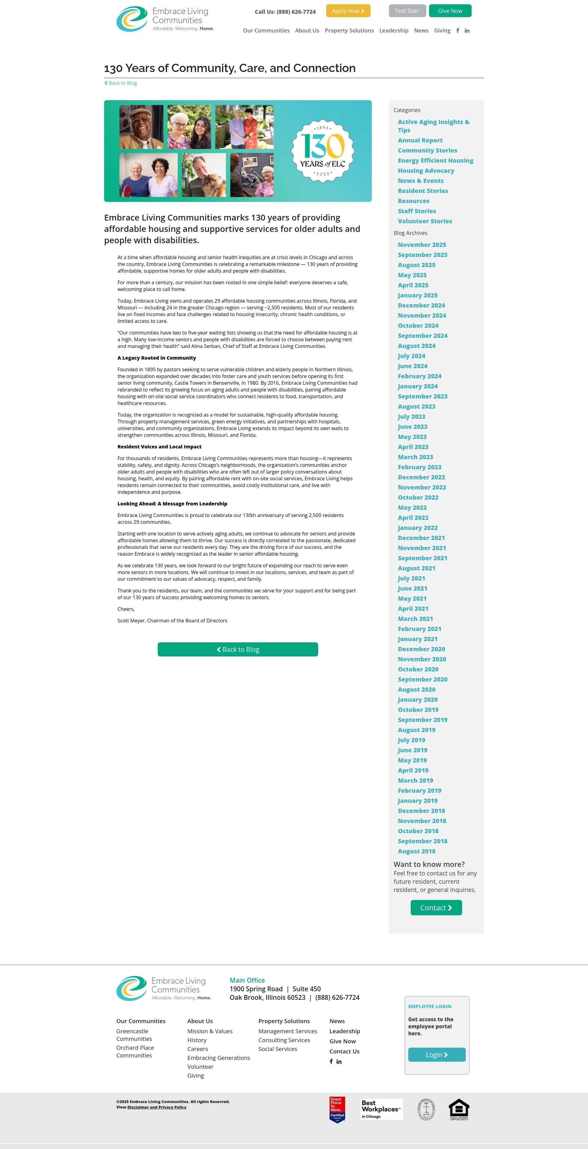 Screenshot of embraceliving.org