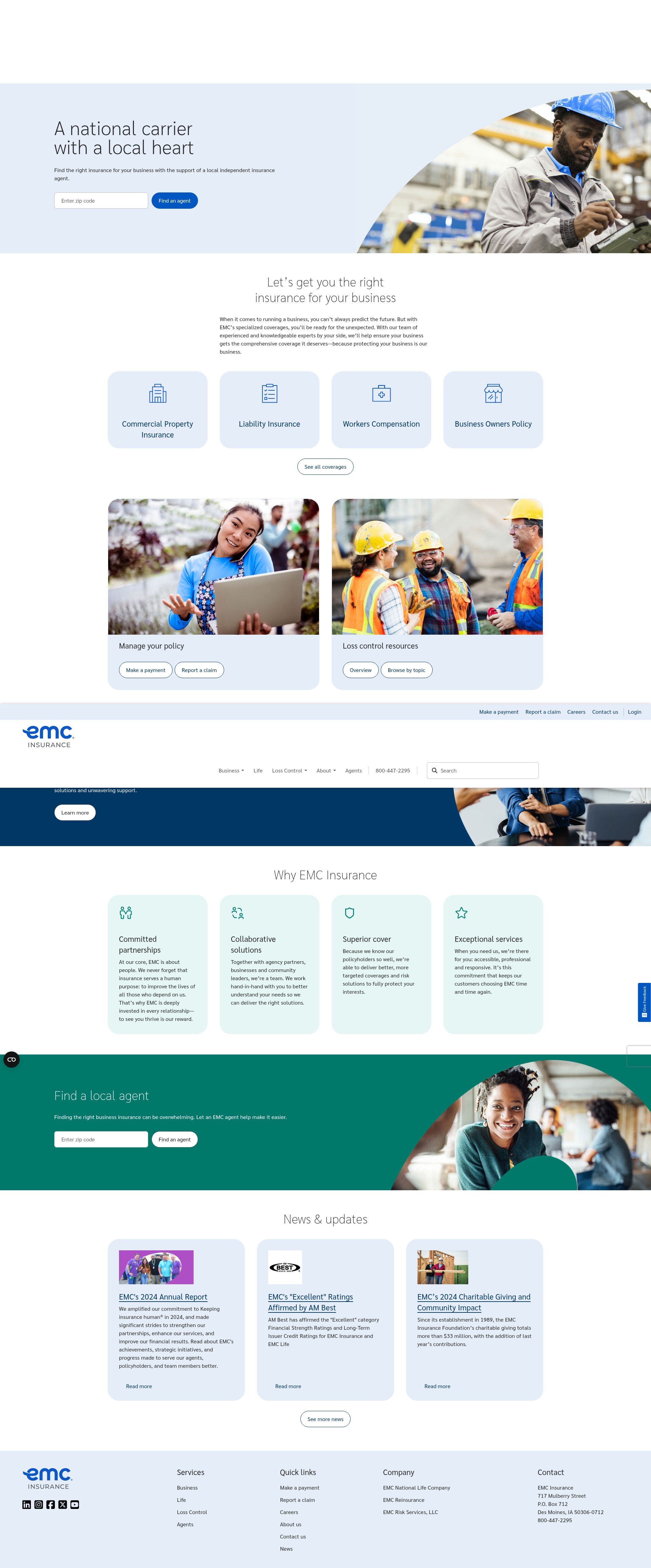 Screenshot of emcins.com