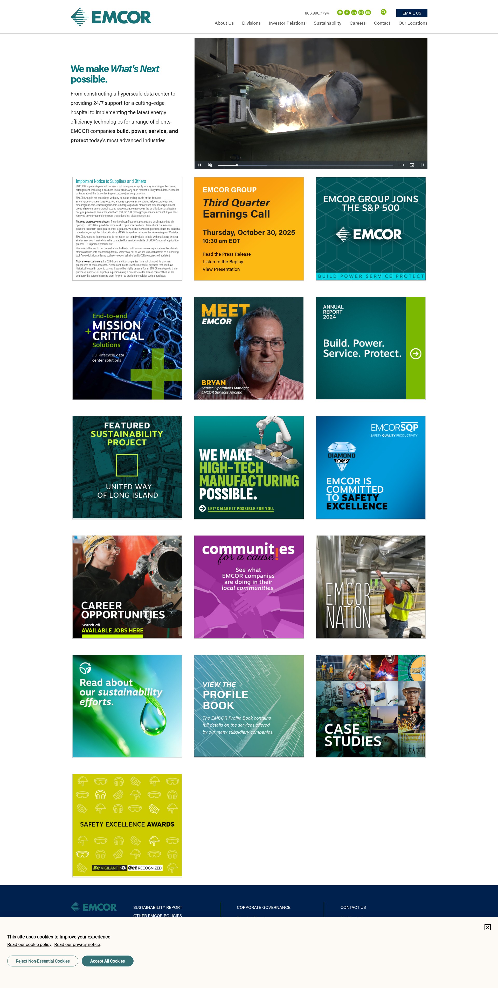 Screenshot of emcorgroup.com