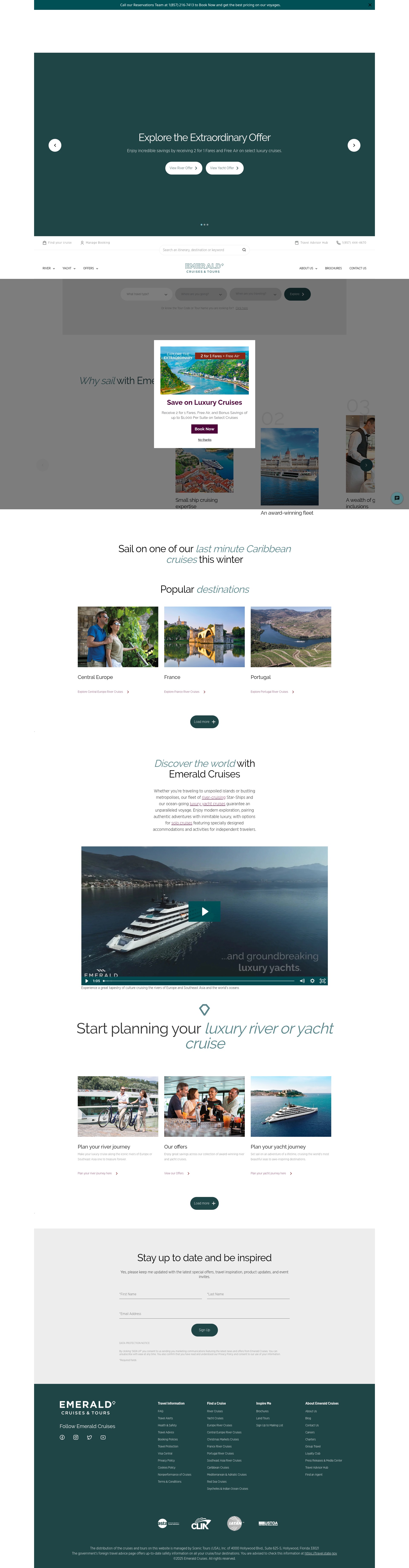 Screenshot of emeraldcruises.com