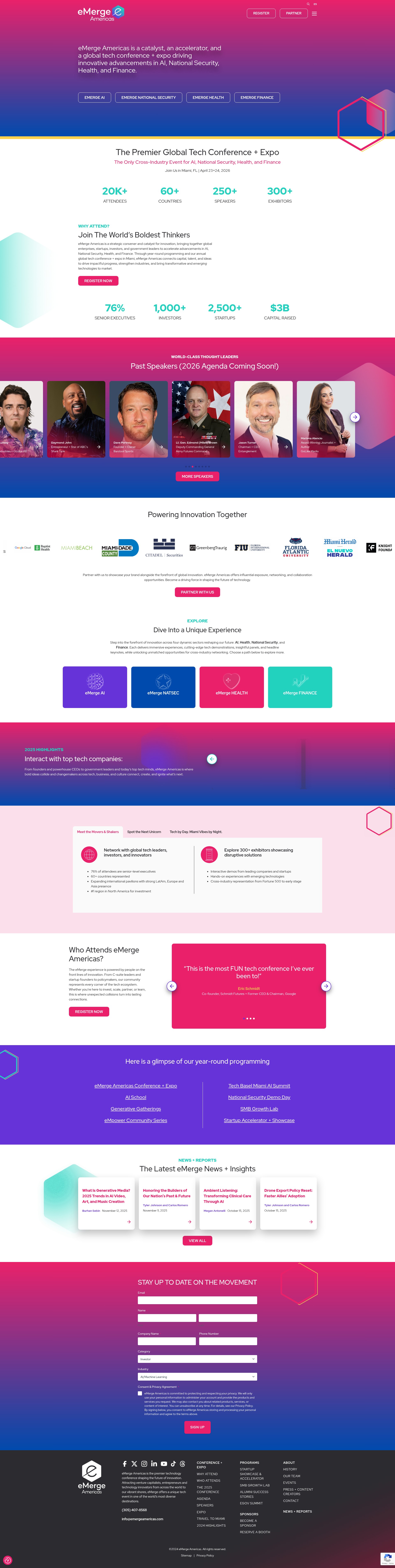 Screenshot of emergeamericas.com