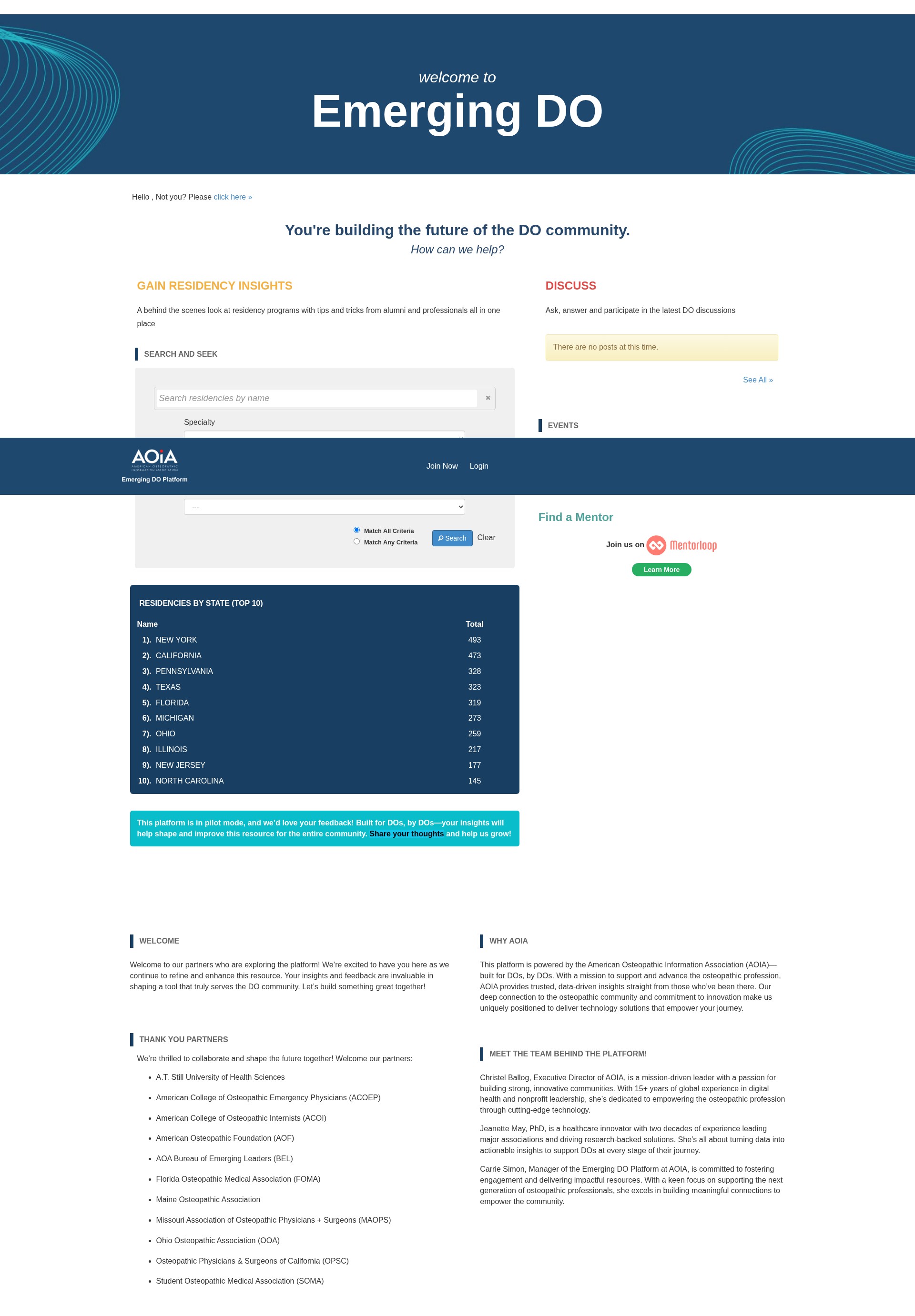 Screenshot of emergingdo.org