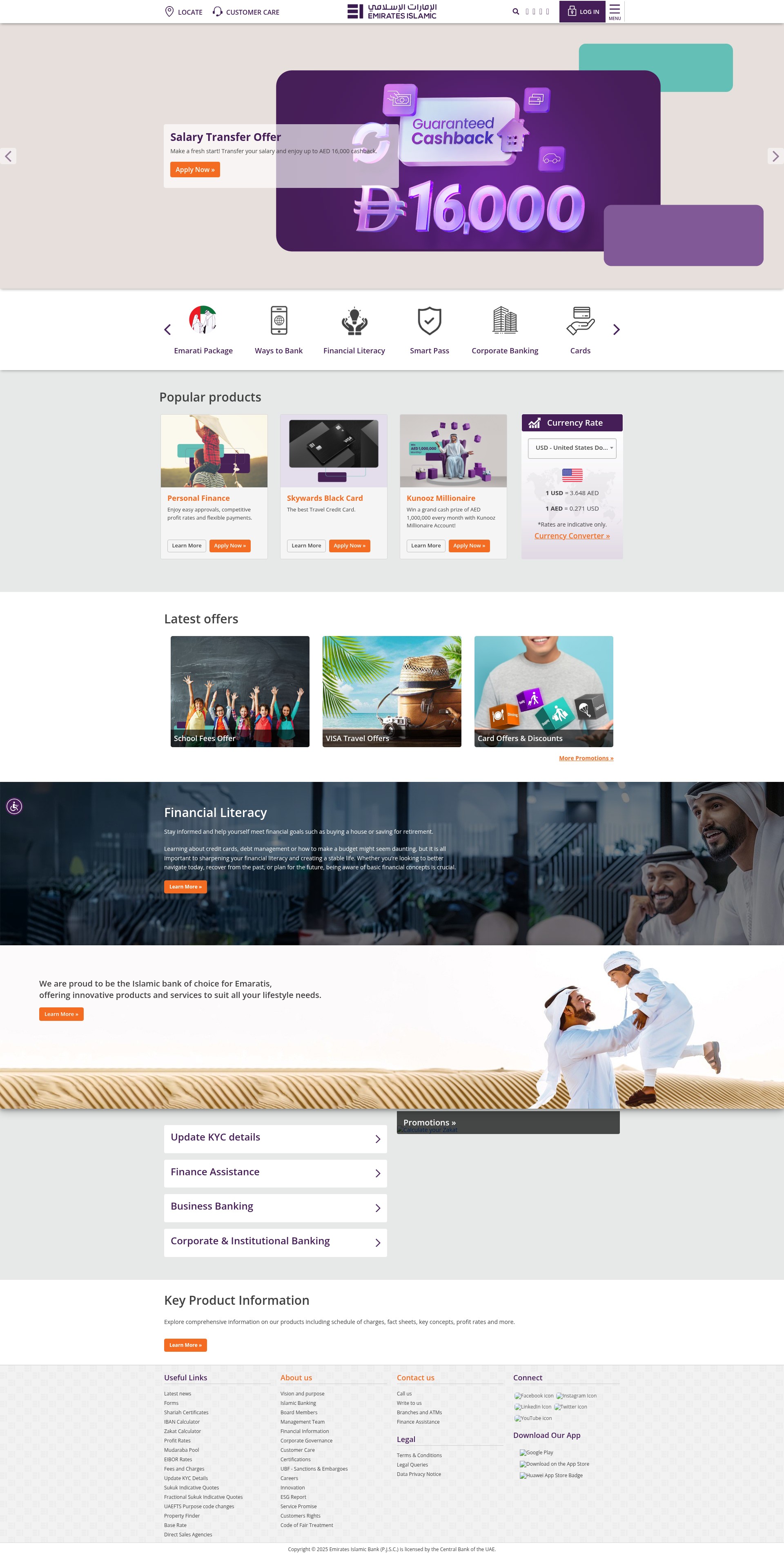 Screenshot of emiratesislamic.ae