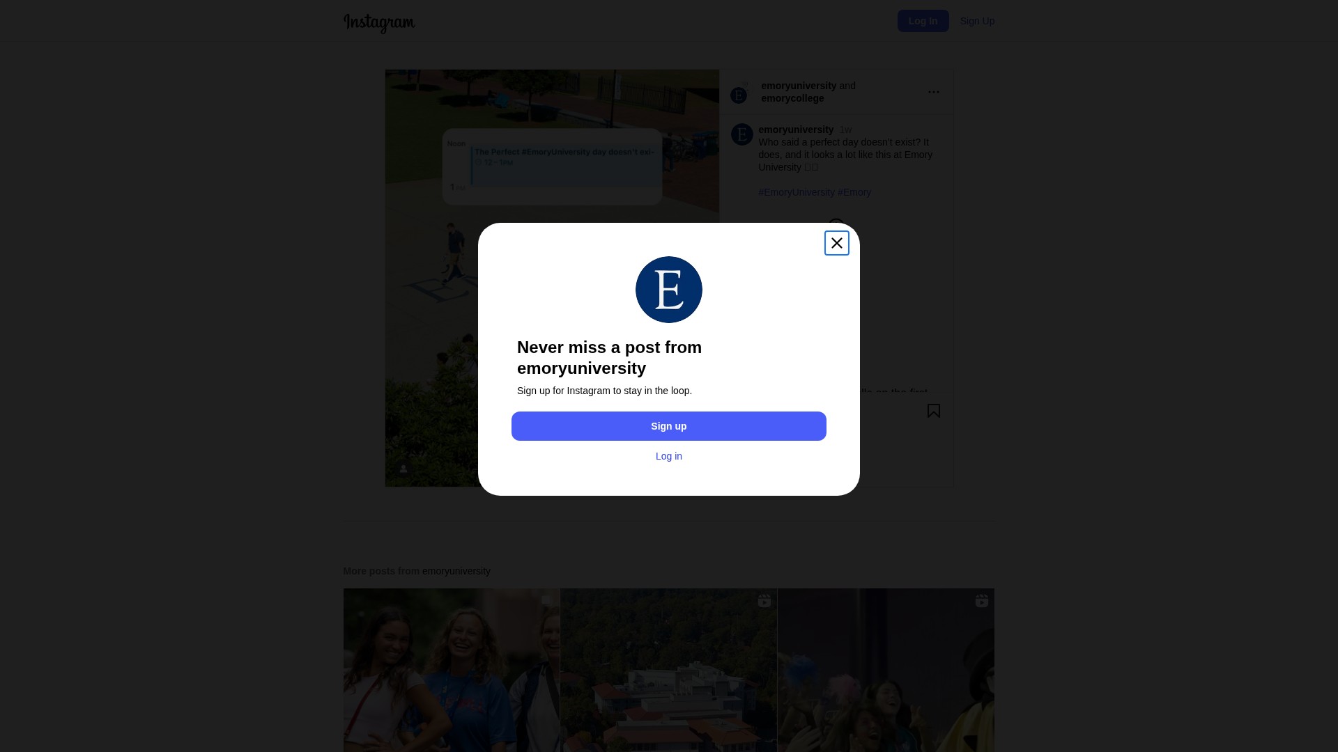 Screenshot of emory.edu