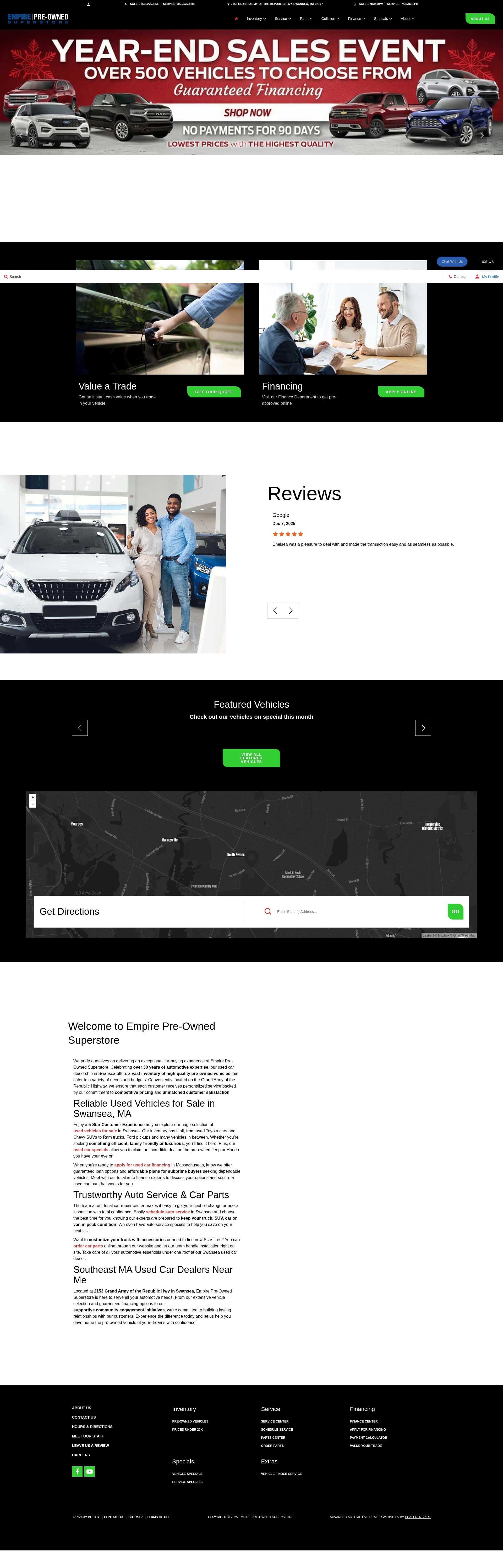Screenshot of empirepreownedsuperstore.com