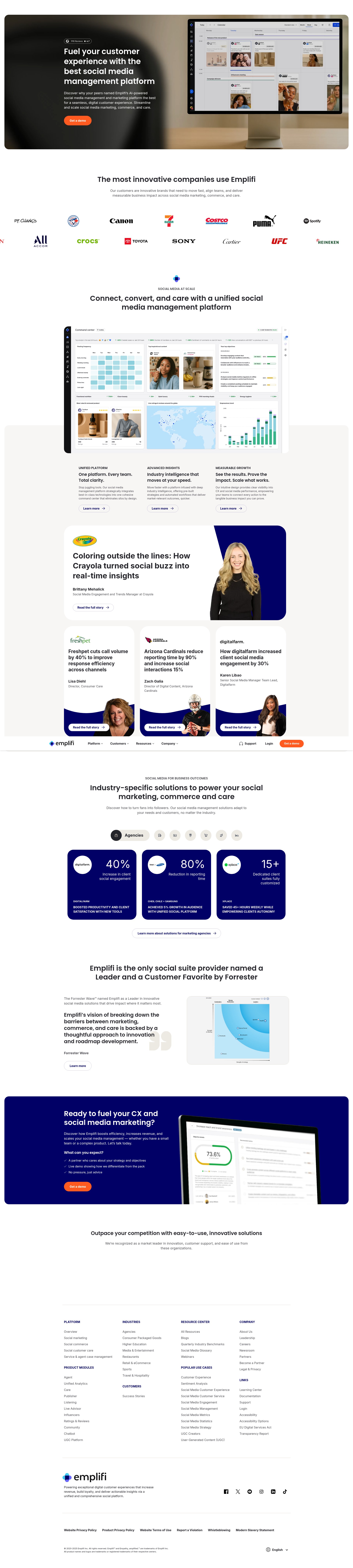 Screenshot of emplifi.io