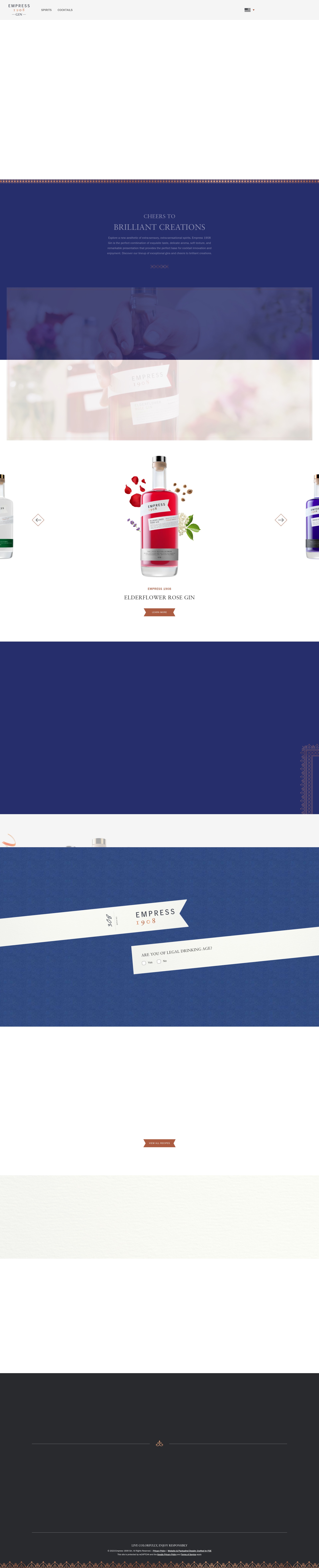 Screenshot of empressgin.com