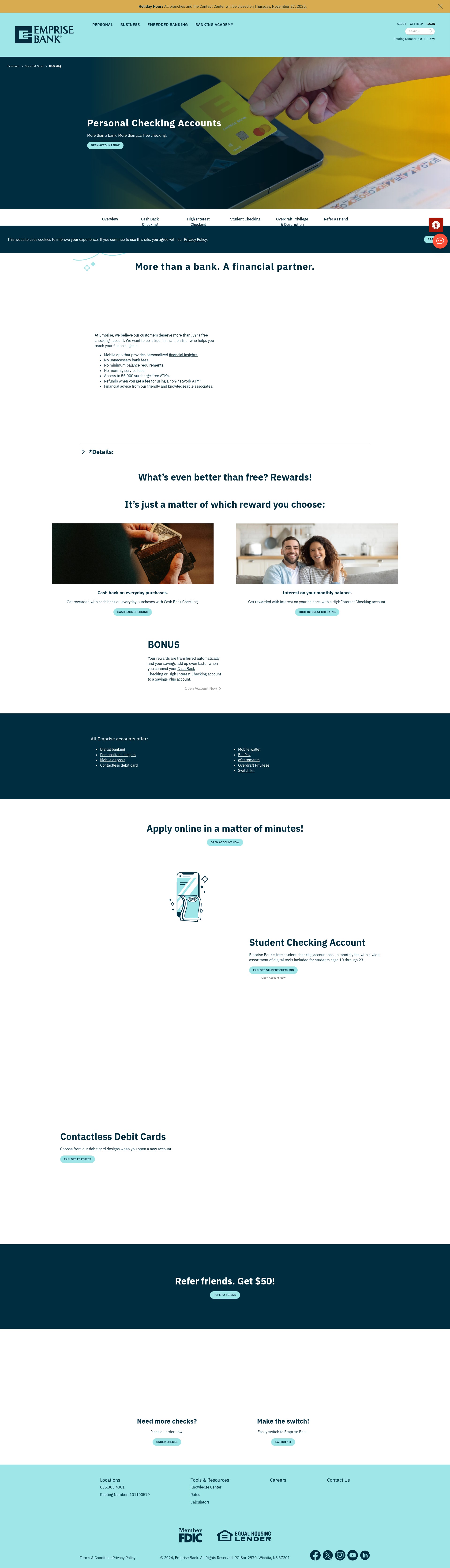 Screenshot of emprisebank.com