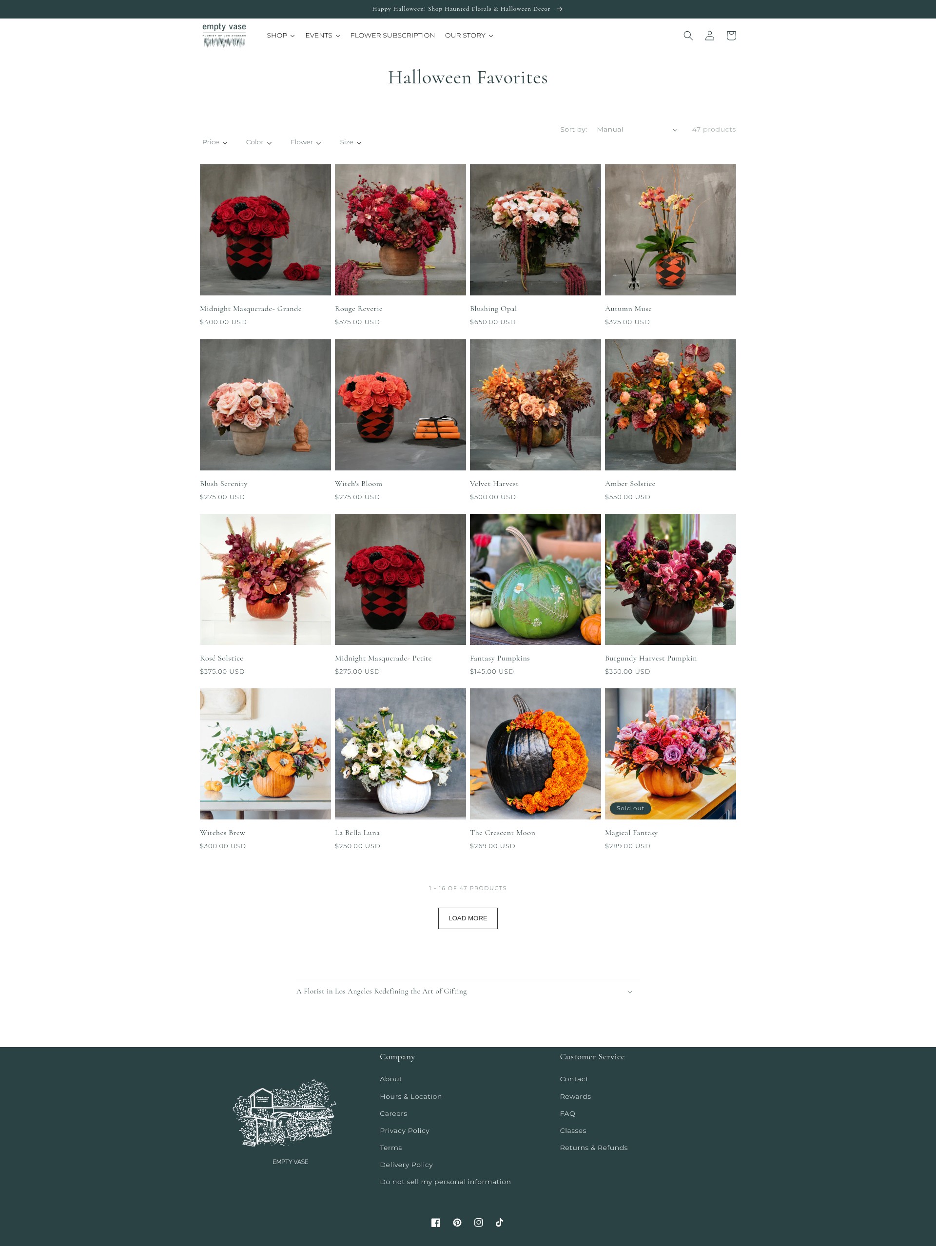 Screenshot of emptyvase.com