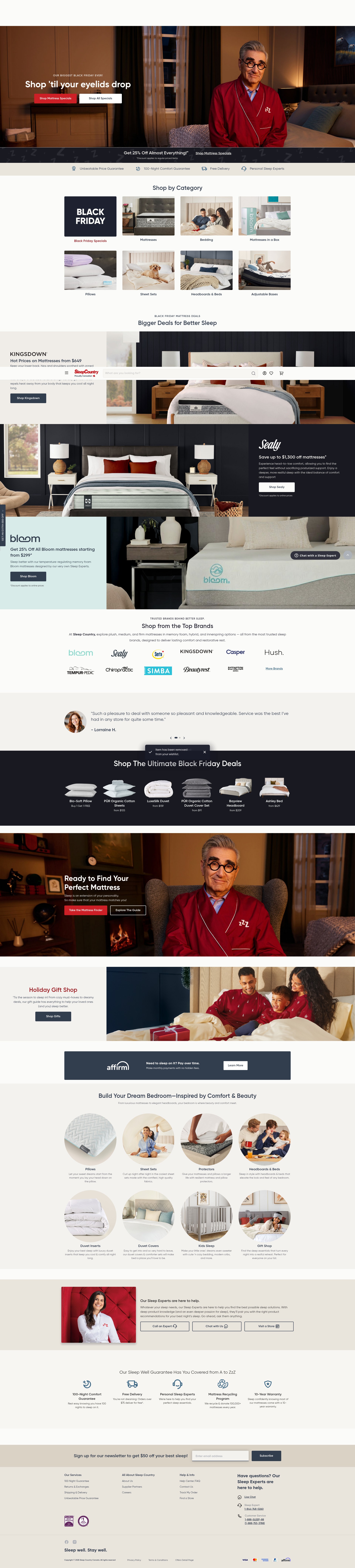 Screenshot of en.sleepcountry.ca