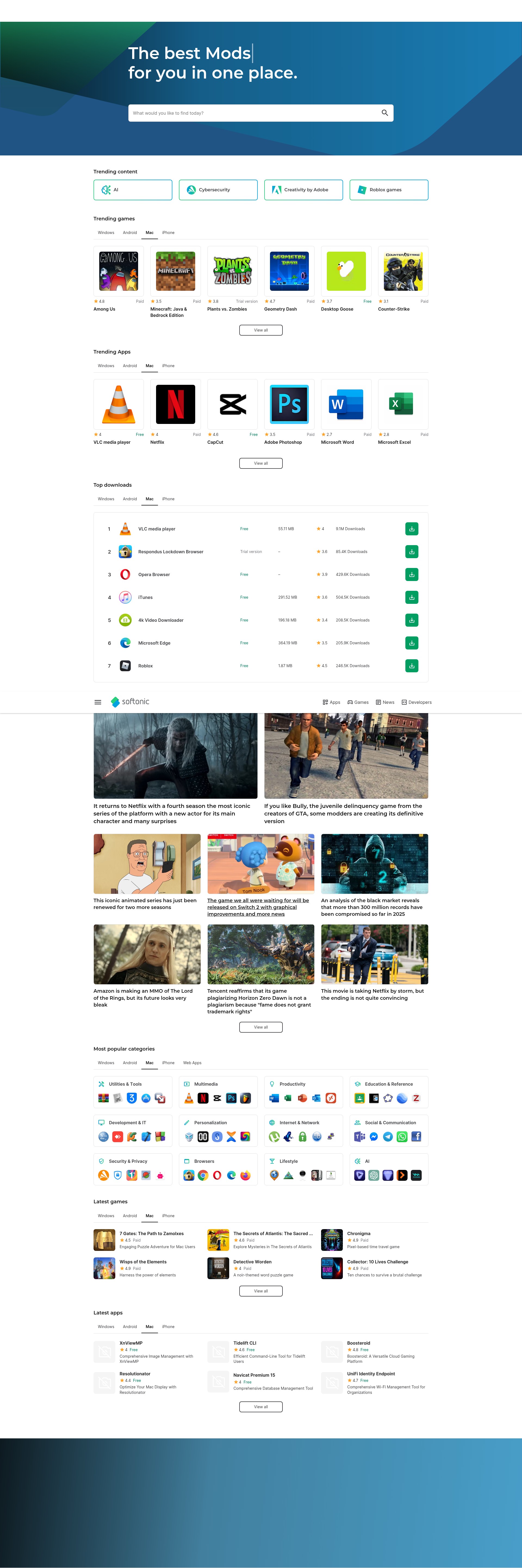 Screenshot of en.softonic.com