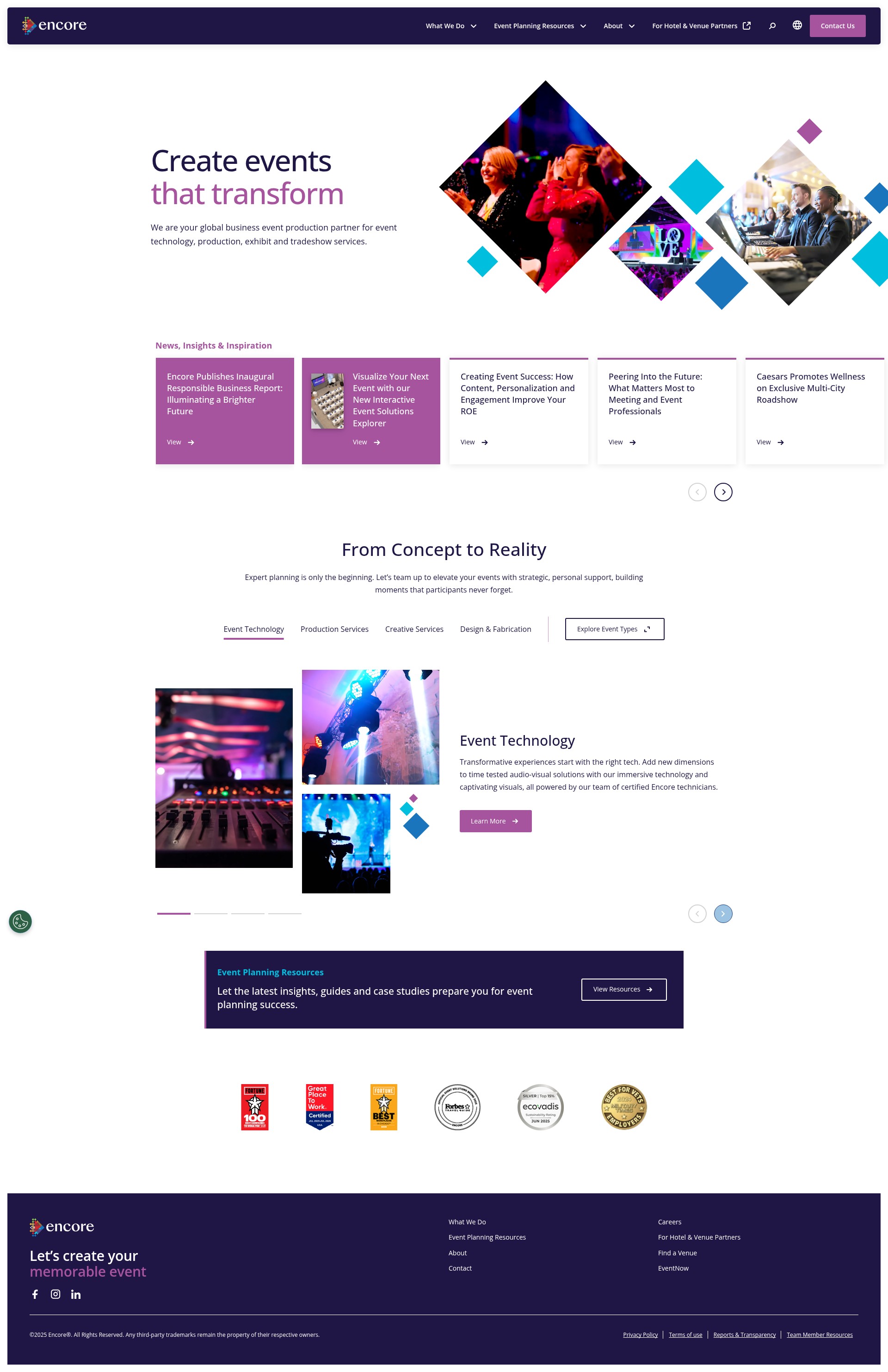 Screenshot of encoreglobal.com