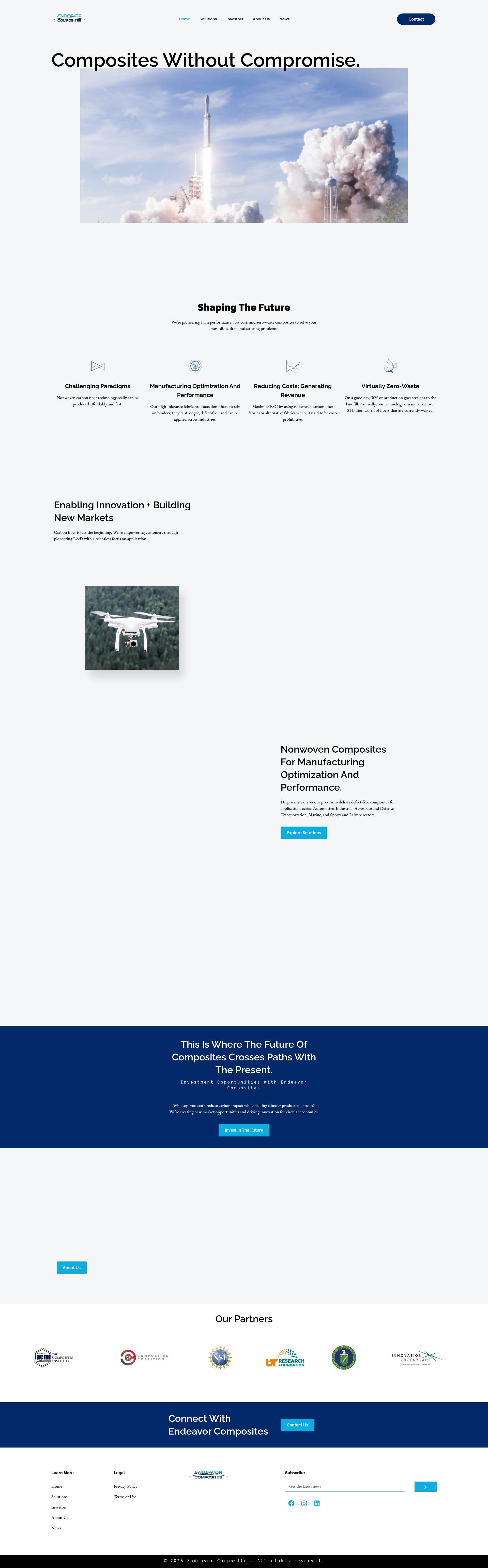 Screenshot of endeavorcomposites.com
